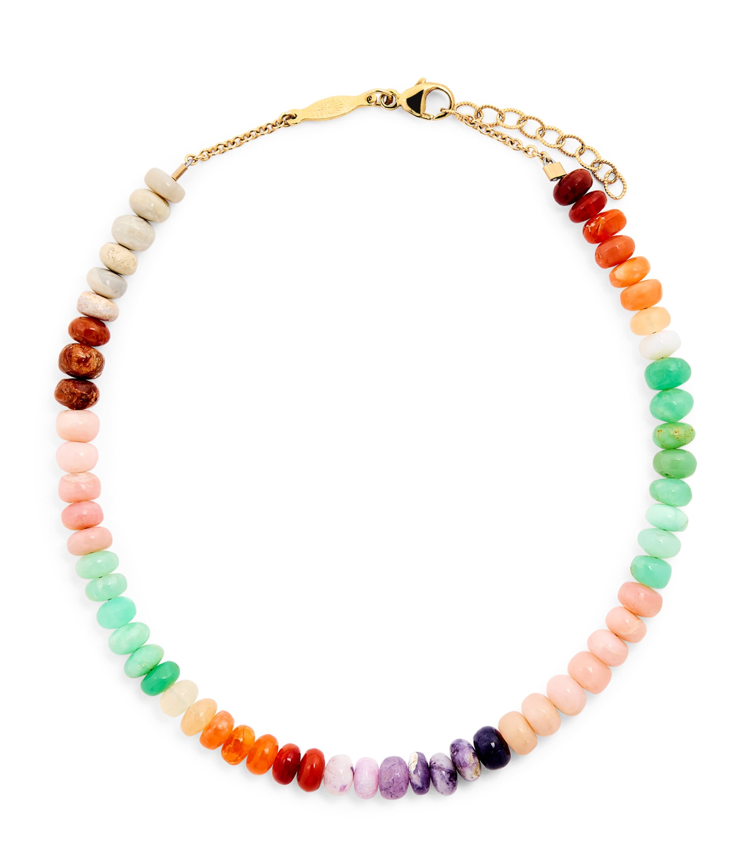 Jacquie Aiche Yellow Gold And Beaded Opal Anklet In Gold