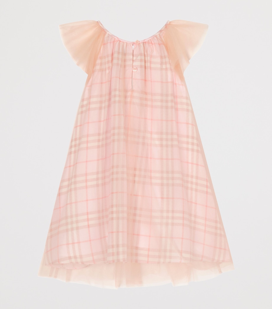 Burberry Kids Silk Check Dress (4-12 Years) Quartz Rose Ip Check Image 2