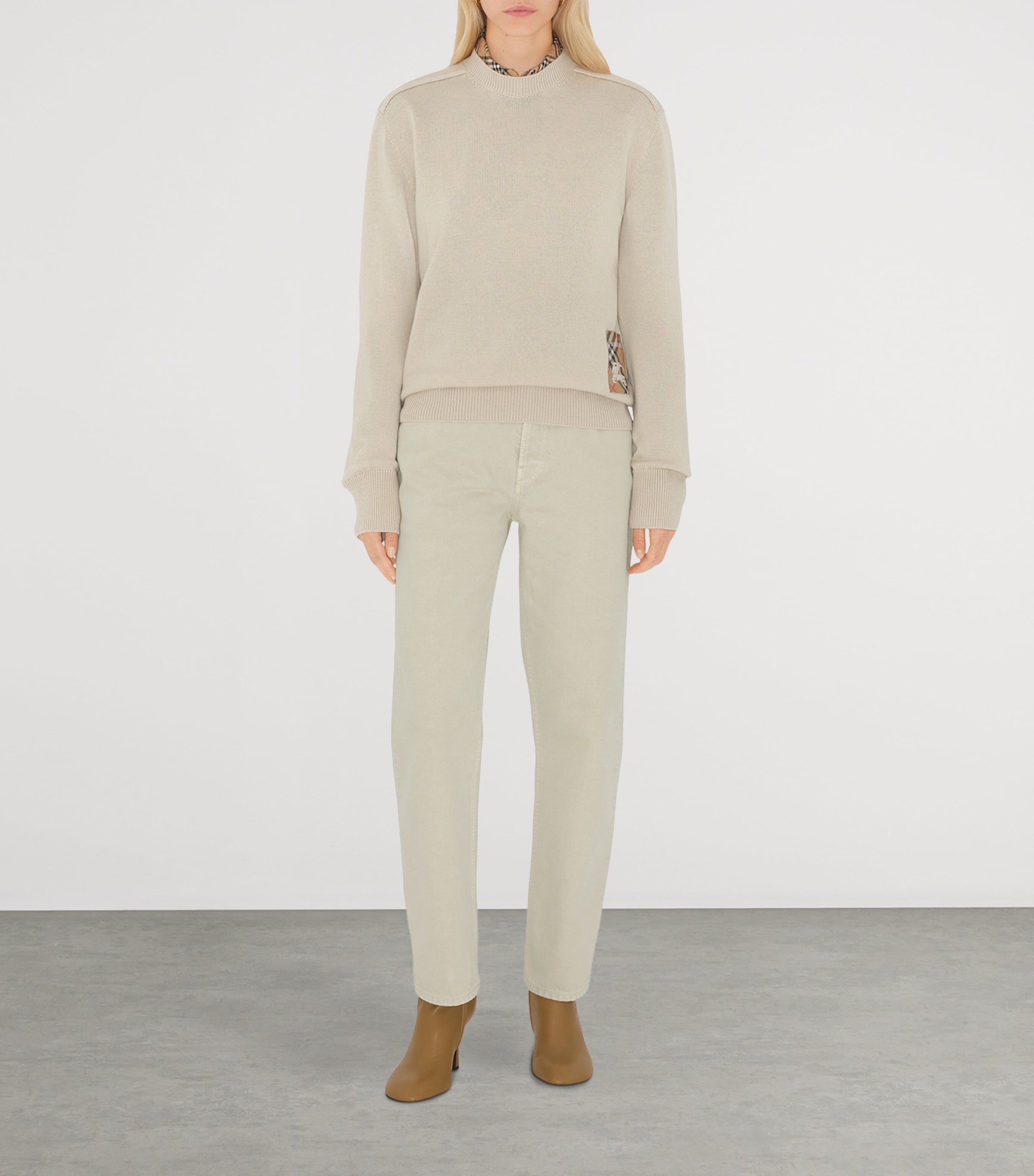 Wool Logo Label Sweater NUTMEG Image 2