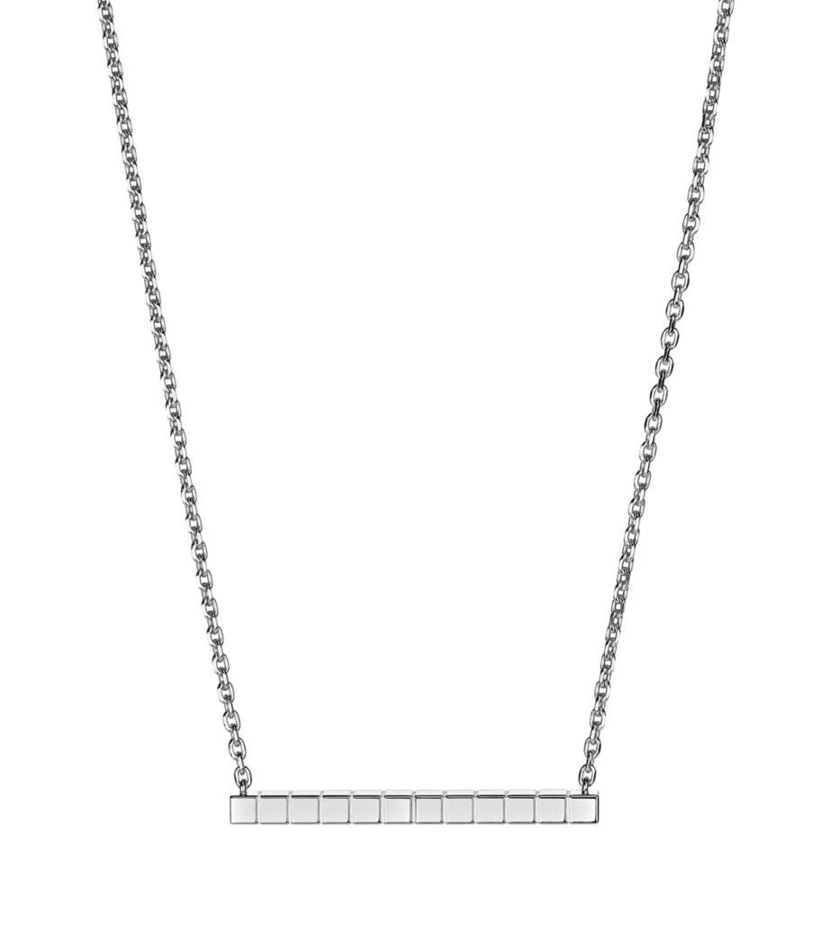 White Gold and Diamond Ice Cube Necklace 18K WHITE GOLD Image 3