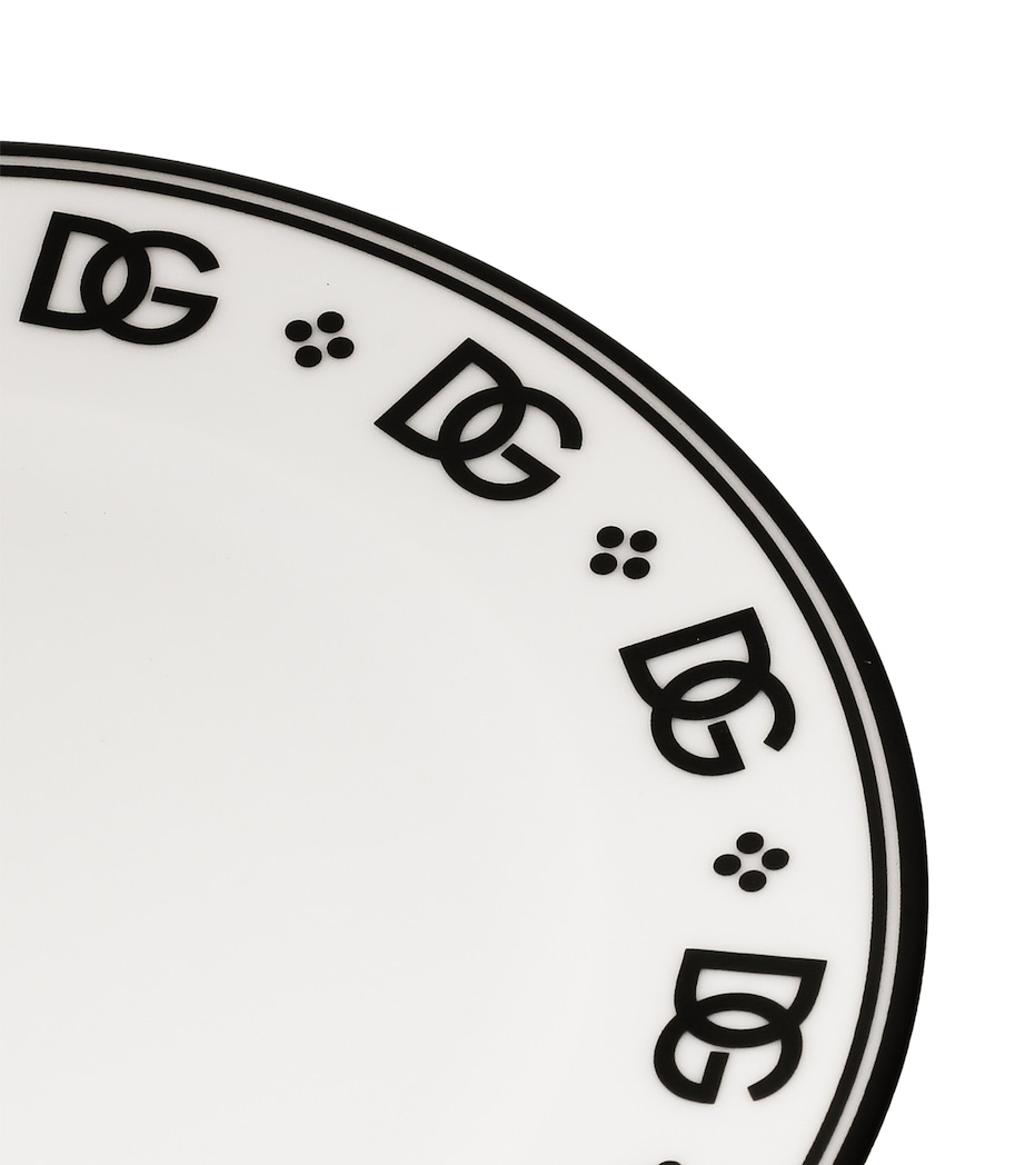 Set of 2 DG Logo Bread Plates (17cm) U0082-DG LOGO BORDO Image 5