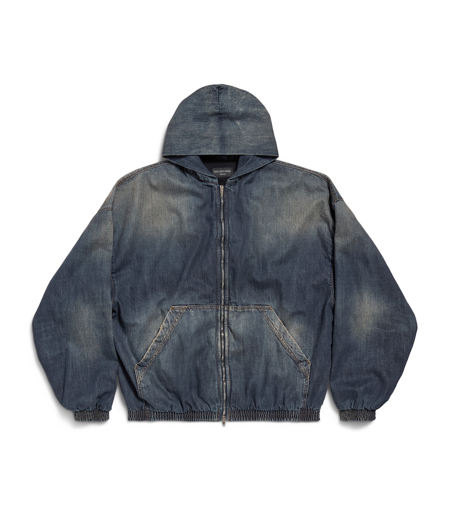 Denim Zip-Up Hoodie 5002 Image 1
