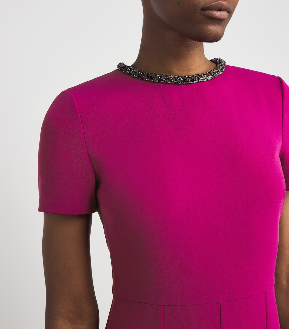 Cady Crystal Midi Dress DARK PINK Image 6