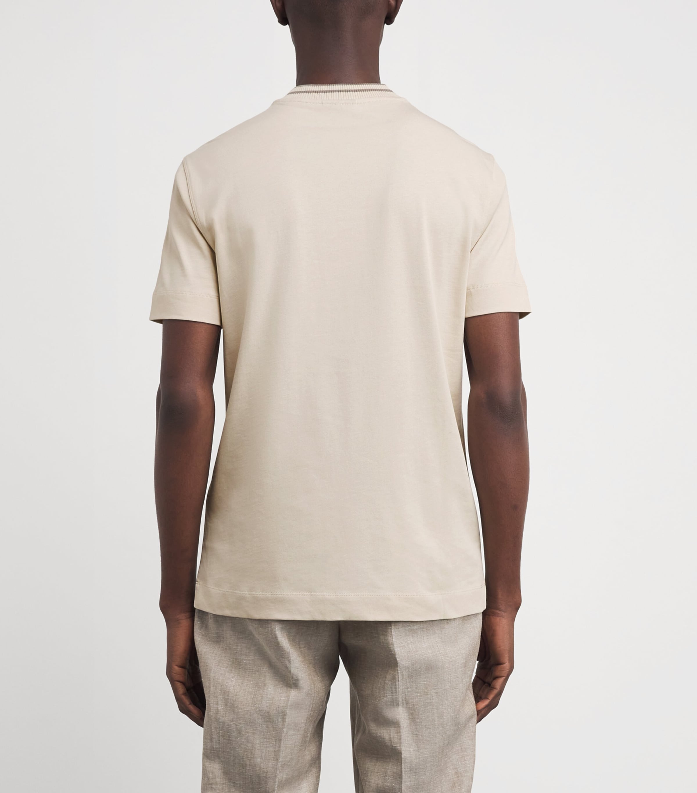 Cotton Embroidered Logo T-Shirt U1156 Image 4