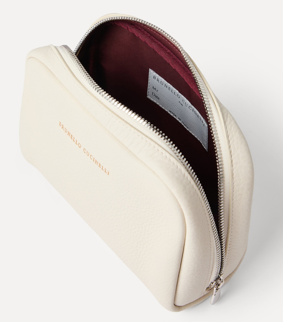 Brunello Cucinelli Leather Wash Bag Image 2
