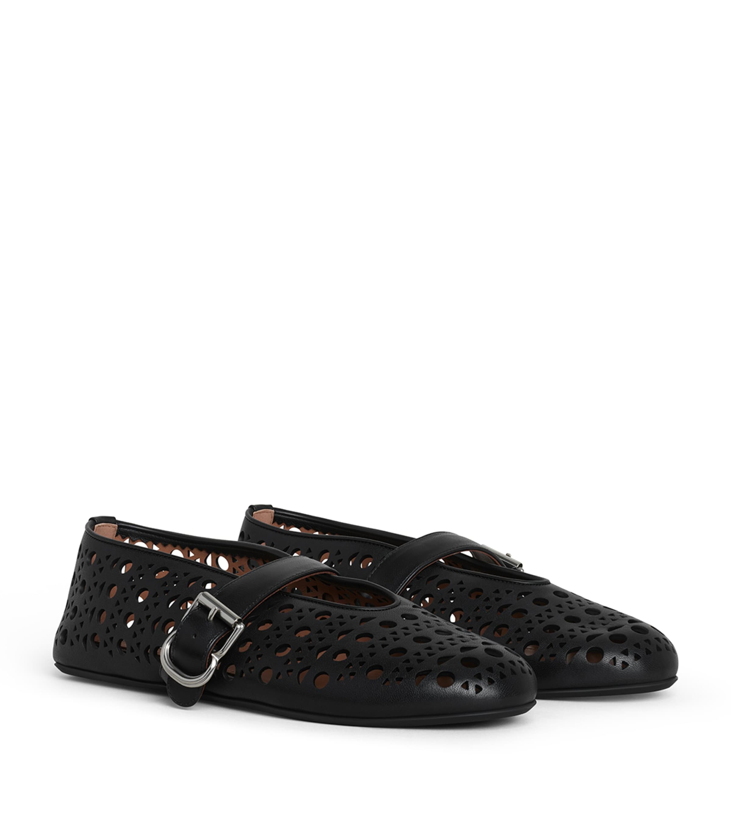 Alaïa Lambskin Vienne Ballet Flats Noir Image 2