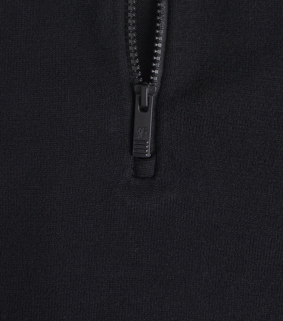 Jersey Quarter-Zip Natom Sweater 0051 NOIR/GRISNEIGE Image 5