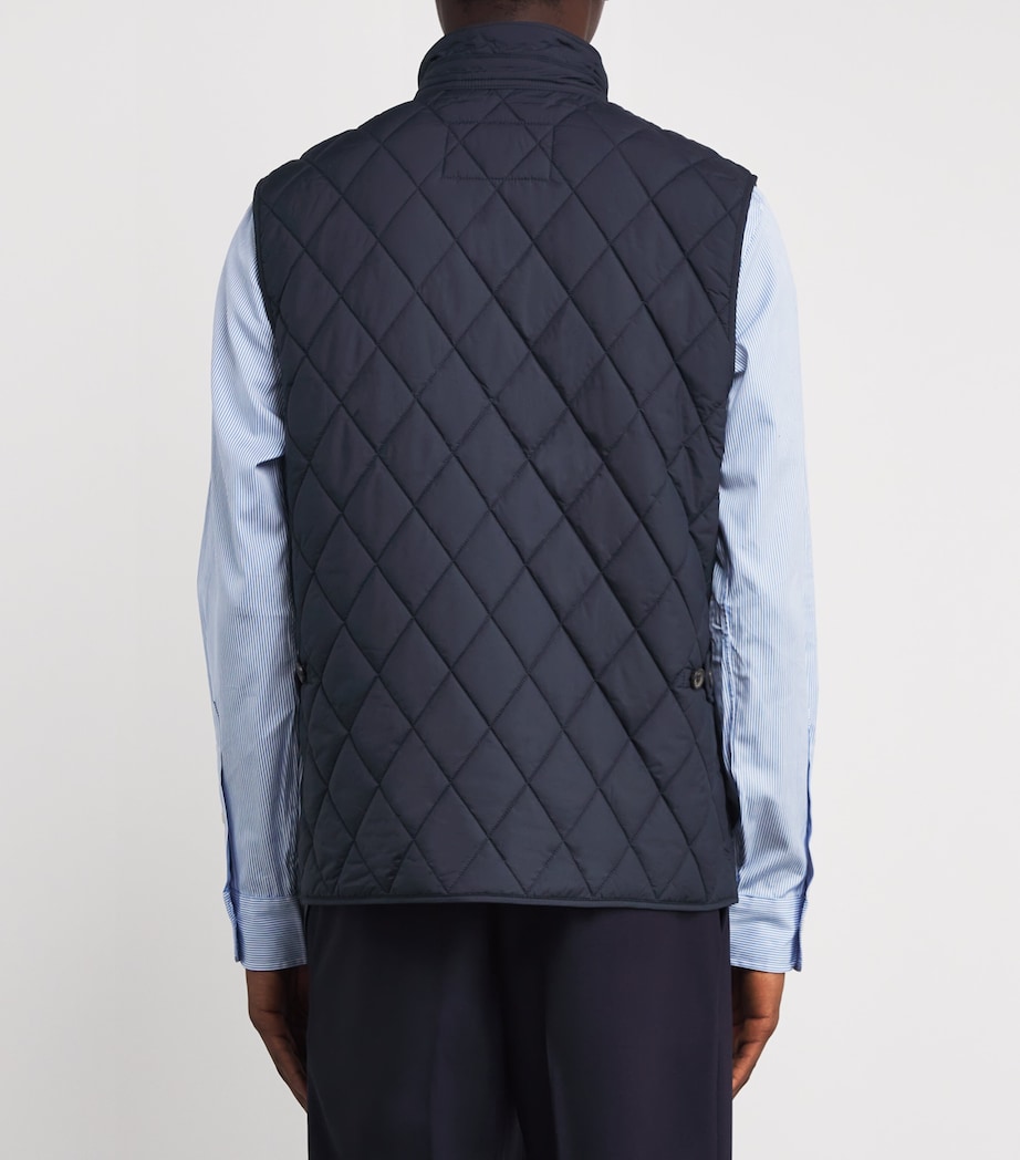Water-Repellent Quilted Beaton Utility Gilet NAVY Image 4