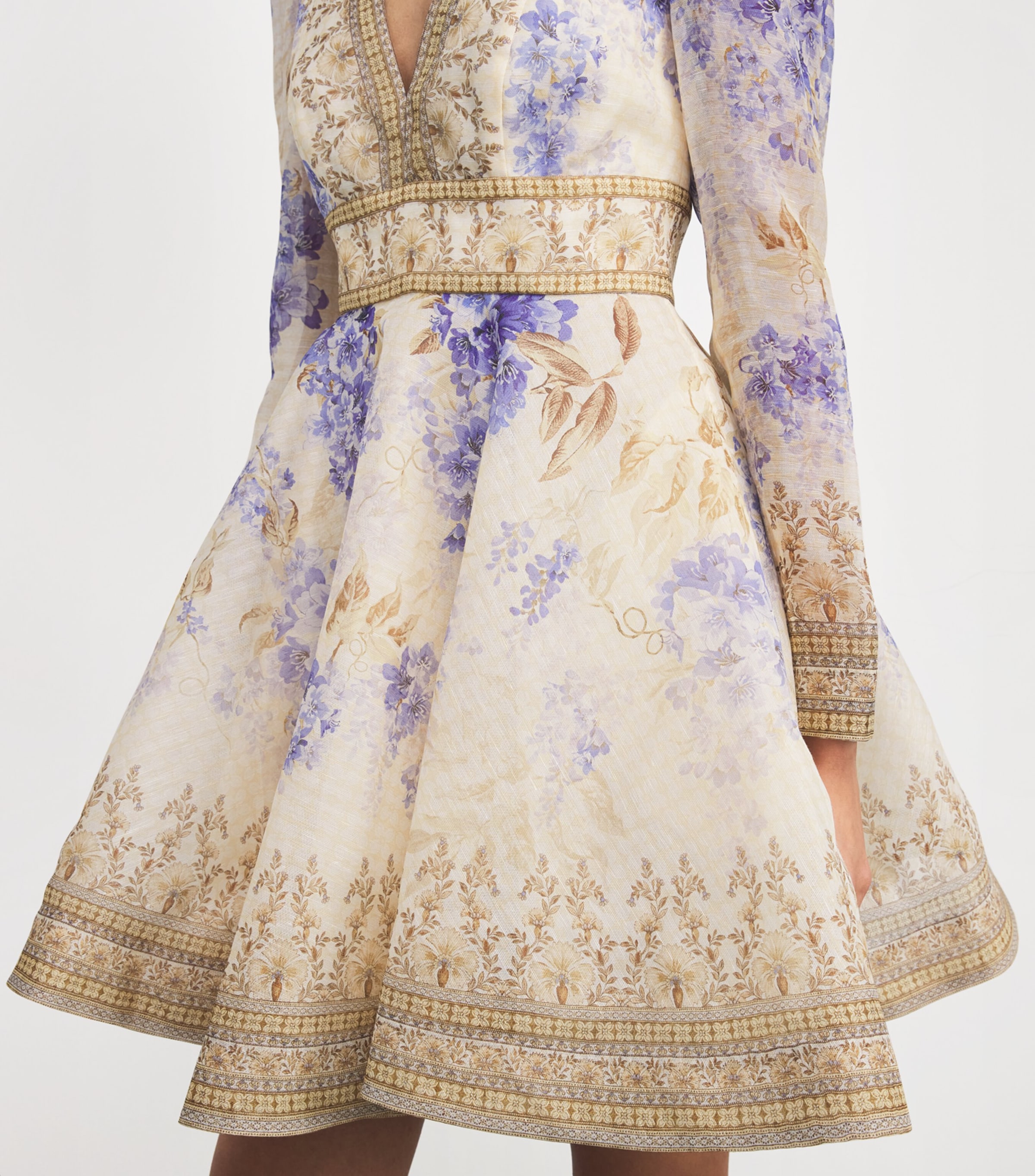 【Zimmermann】Dawning linen and silk minidress Zimmermann Linen-Silk Dawning Mini Dress | Harrods US