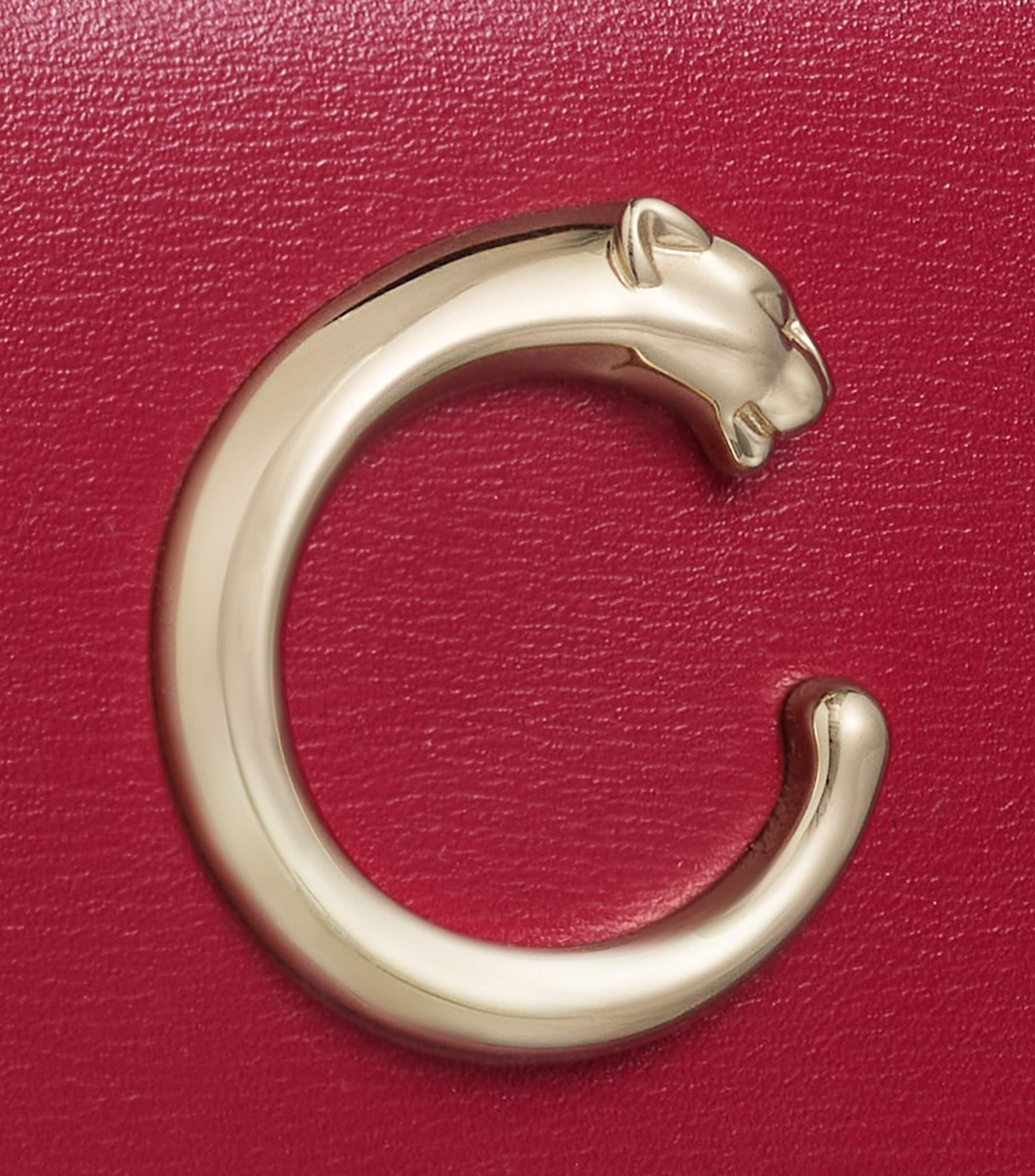 Cartier Micro Leather Panthère de Cartier Top-Handle Bag Cherry Red Image 7