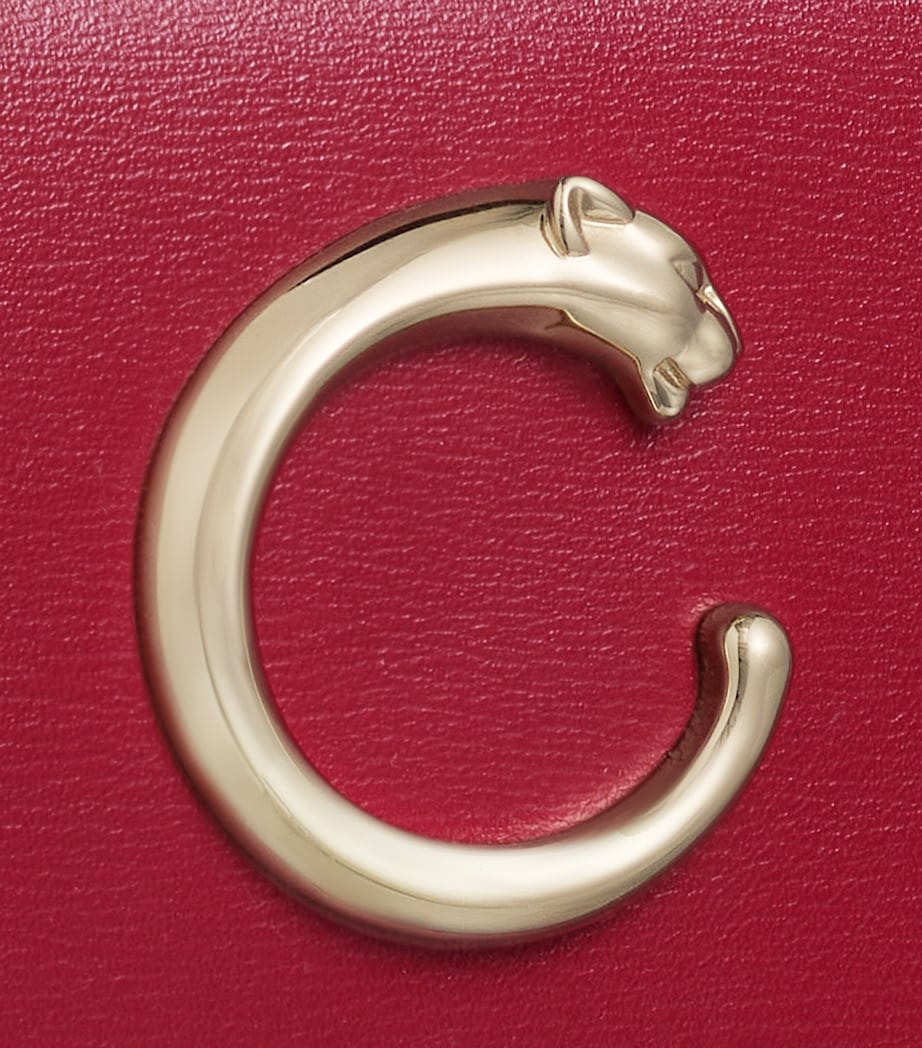 Cartier Micro Leather Panthère de Cartier Top-Handle Bag Cherry Red Image 7