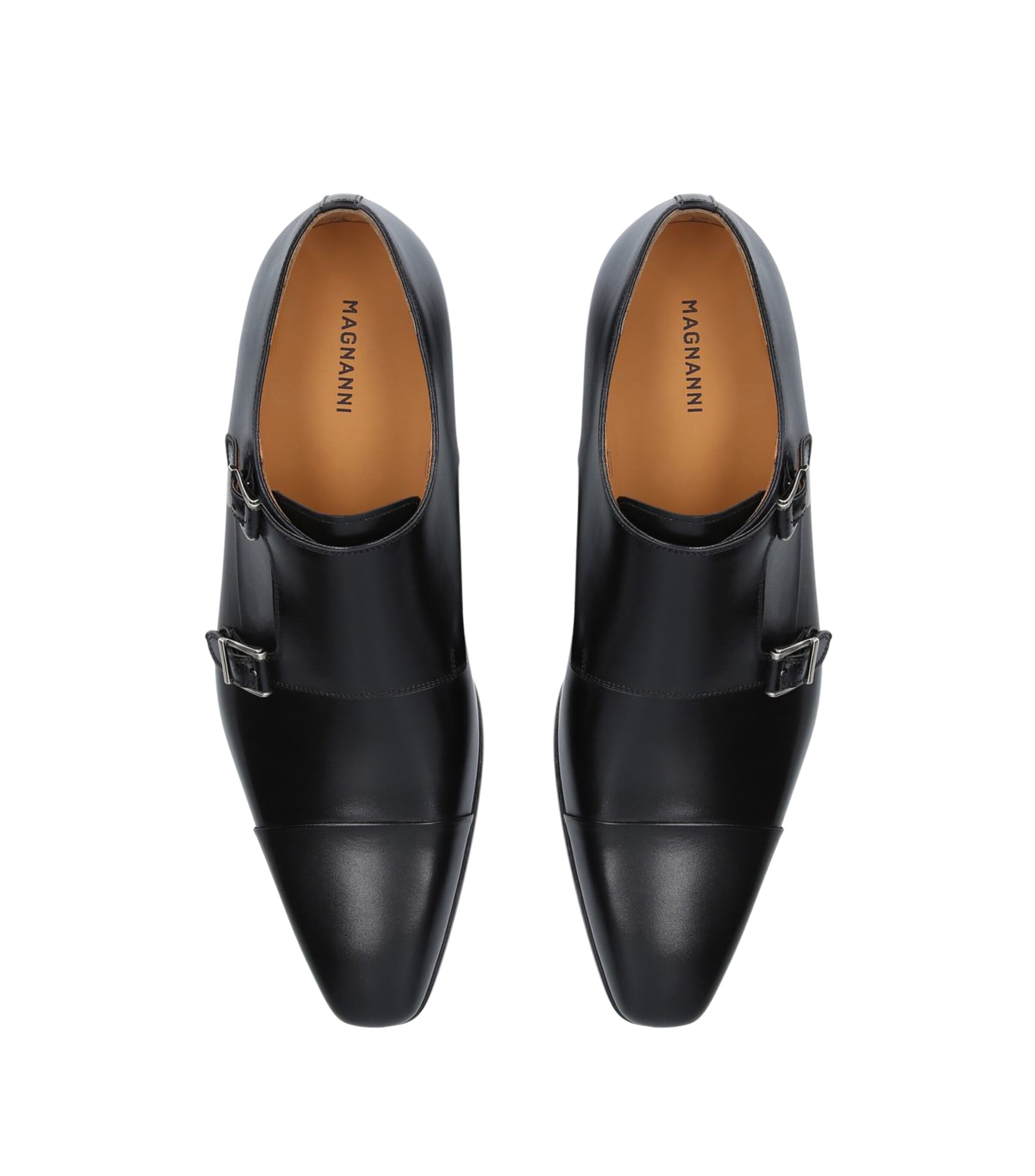 Burnished Double Monk Shoes BLACK Image 3