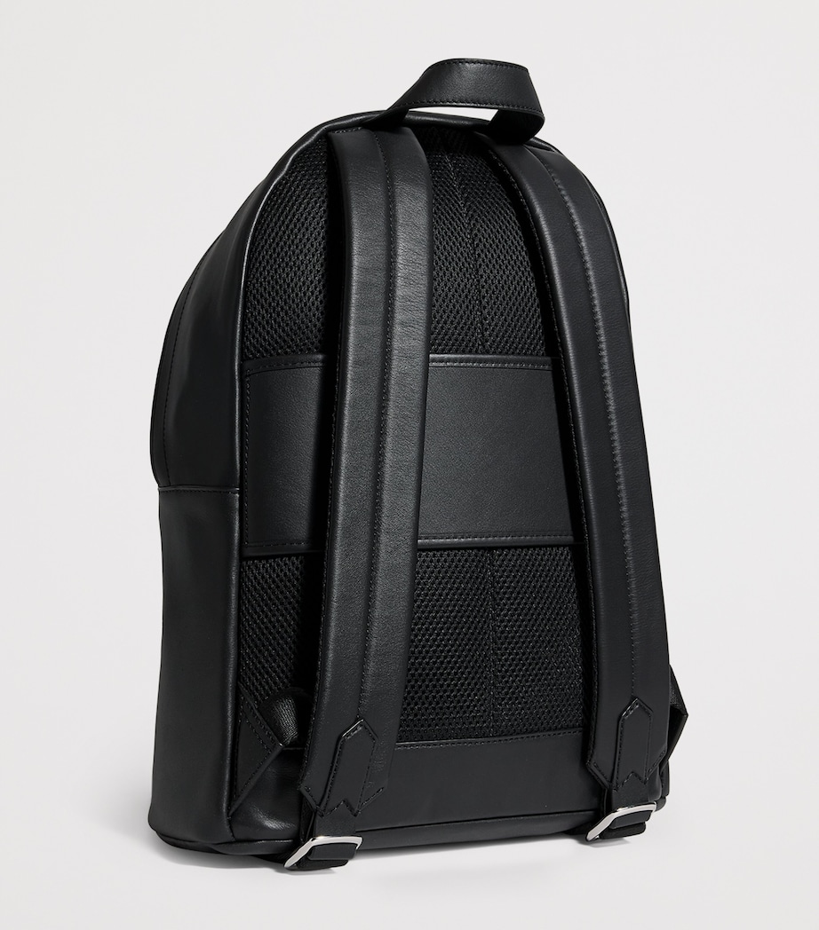 Polo Ralph Lauren Leather Logo Backpack Black Image 3