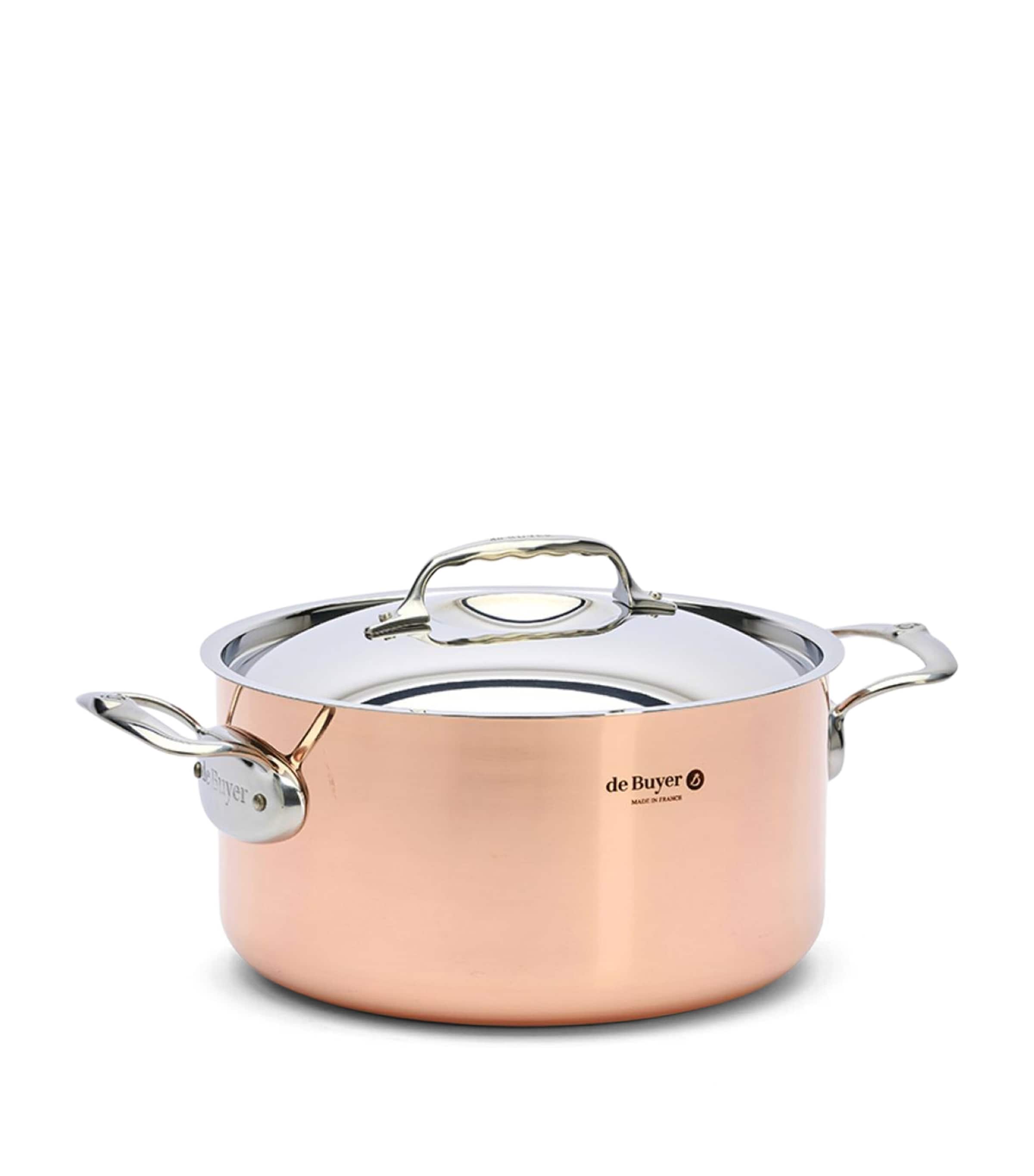 De Buyer Copper Prima Matera Stewpan and Lid (24cm) Copper Image 1