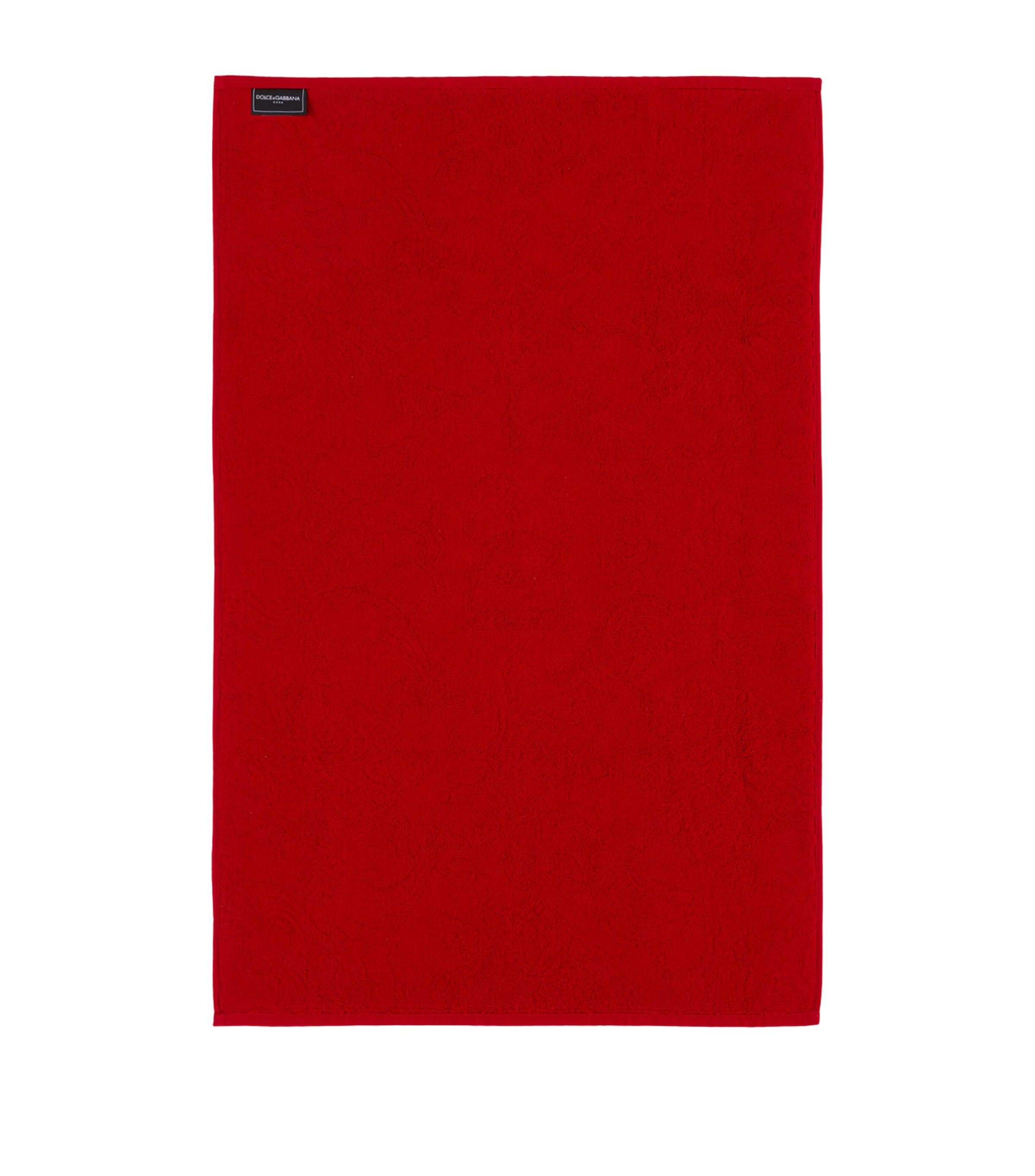 Dolce&Gabbana Casa Cotton Jacquard Bath Mat (87cm x 54cm) Rosso Image 2