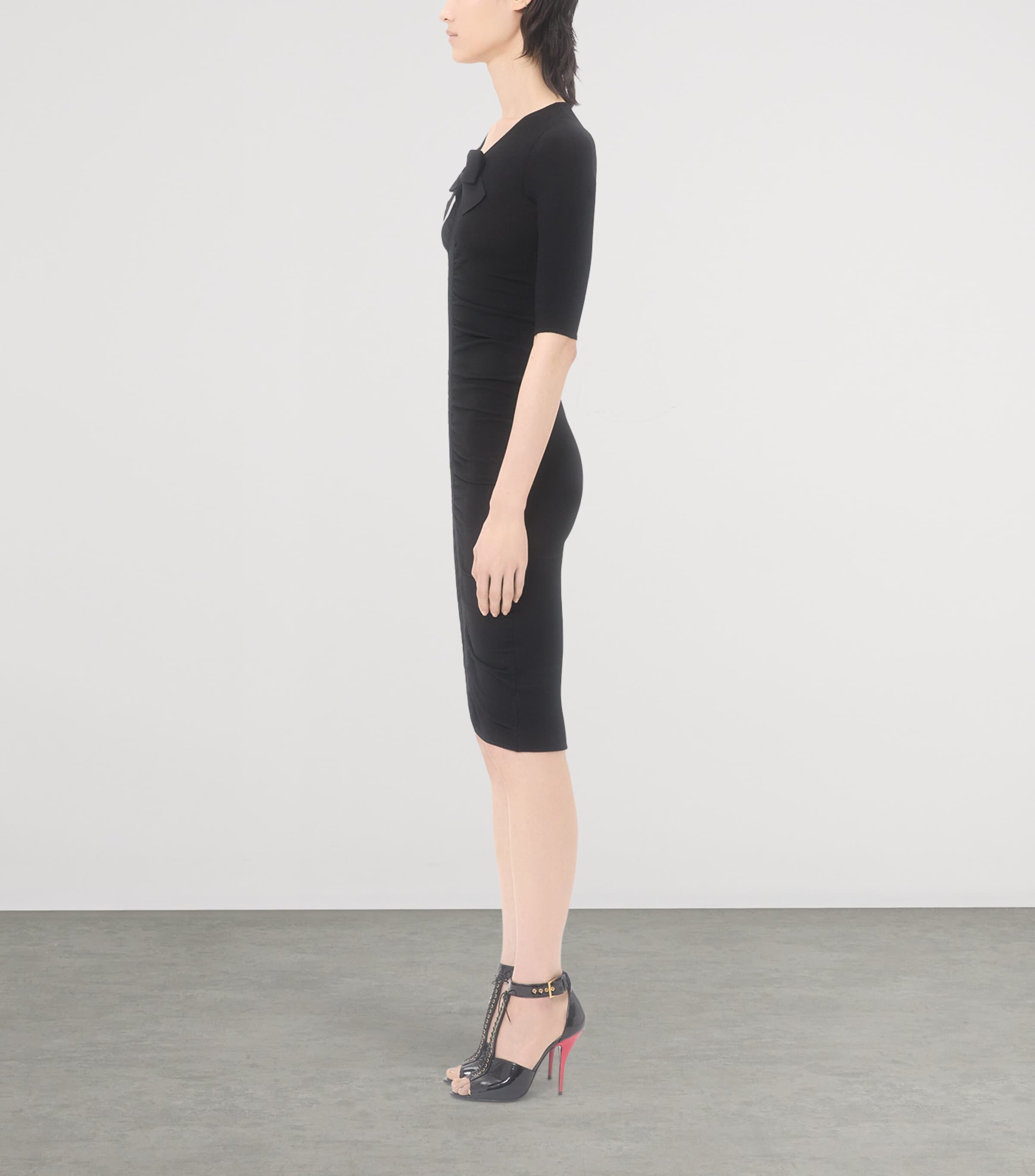 Valentino Womens Ruched Knit Dress Image 3