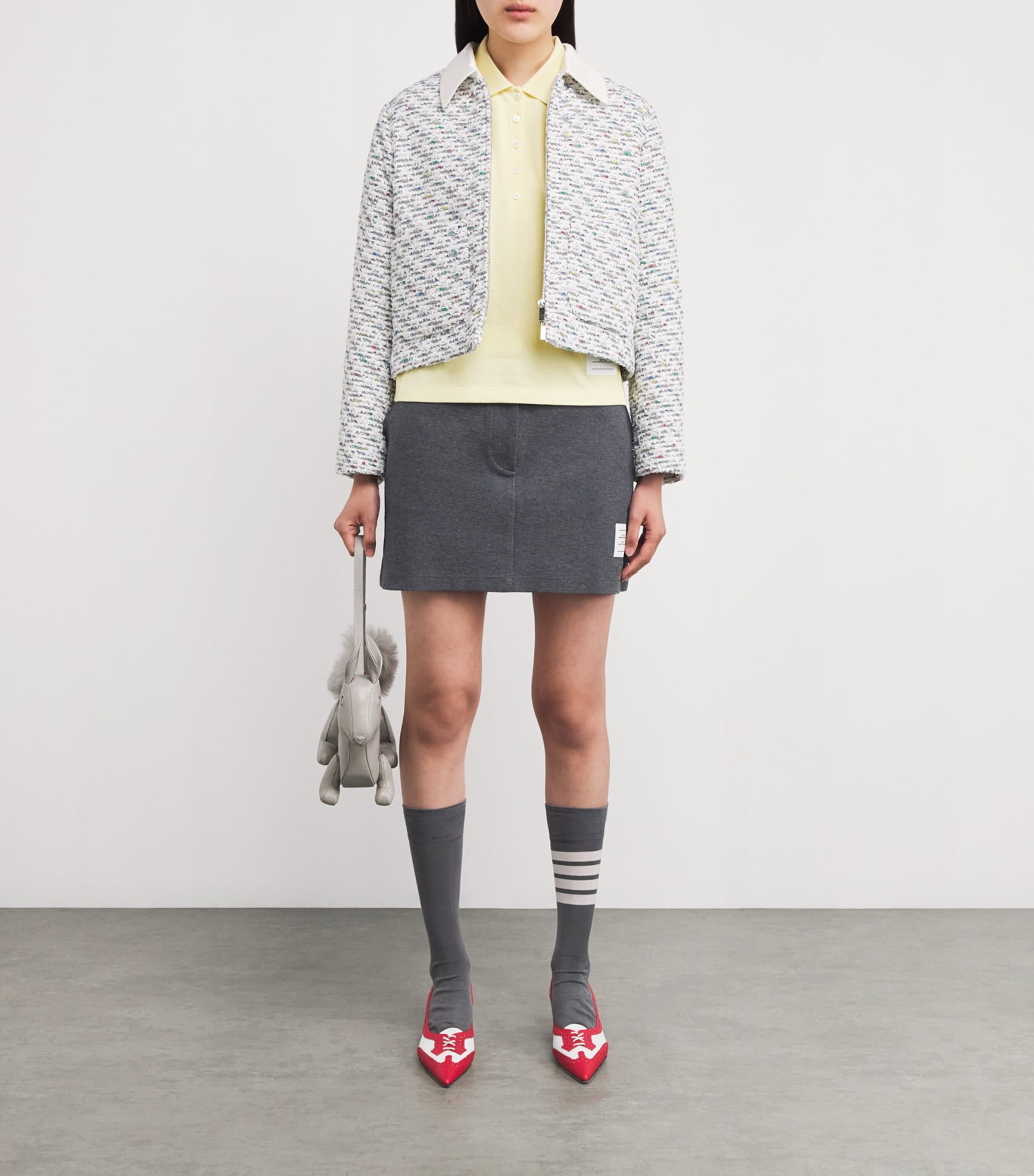 Shop Thom Browne Cotton Polo Shirt In Yellow