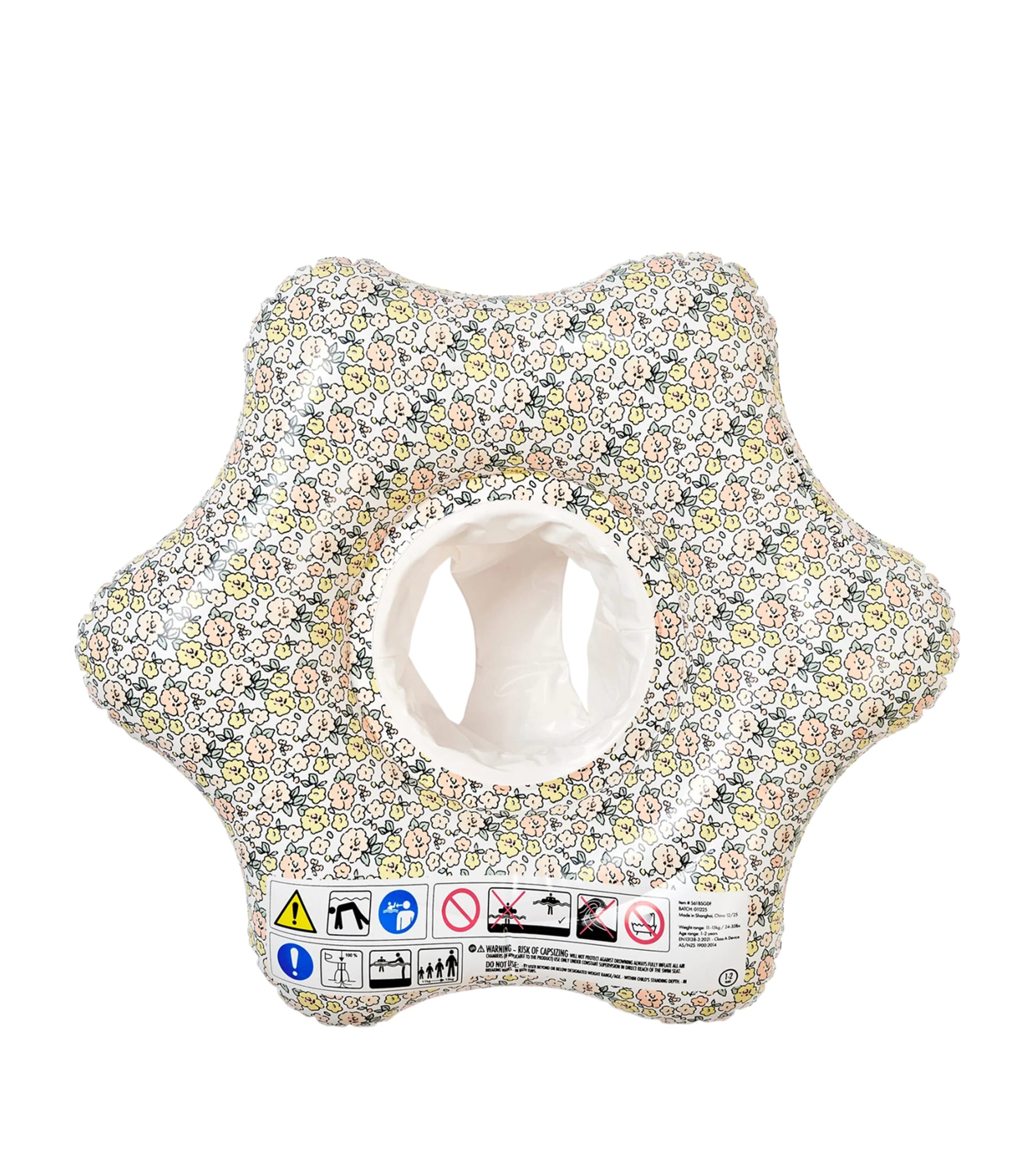 Sunnylife Kids Floral Into The Garden Baby Seat Float (1-2 Years) Multicolour Image 3