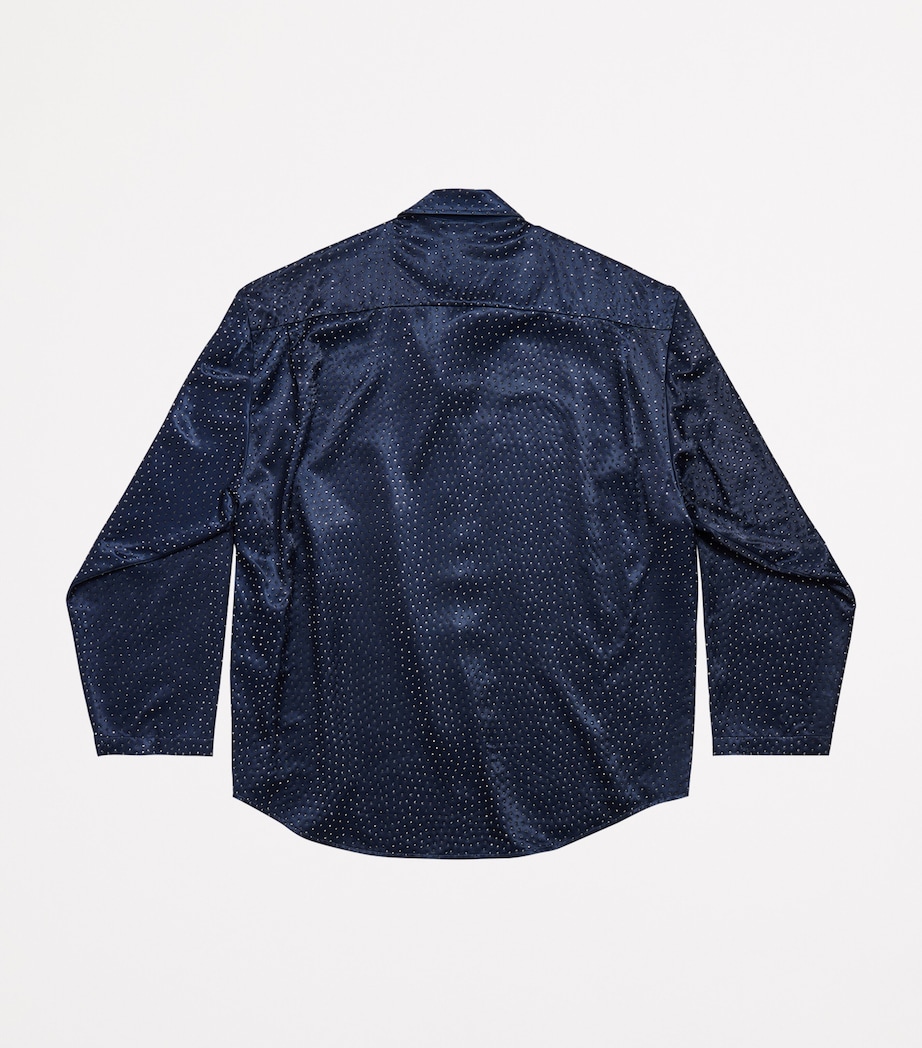 Balenciaga Womens Satin Crystal-Embellished Shirt Image 2