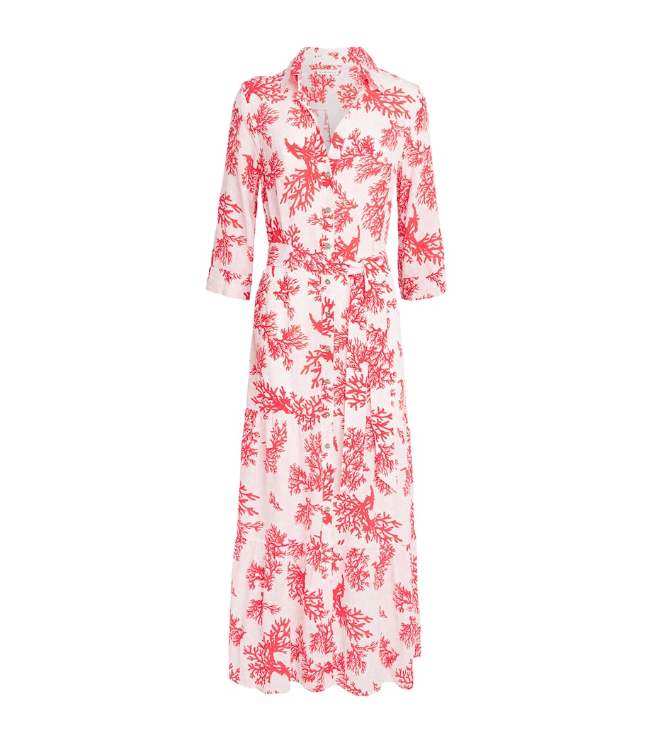 Heidi Klein Womens Silk Scala Maxi Shirt Dress Prt Prt Image 1