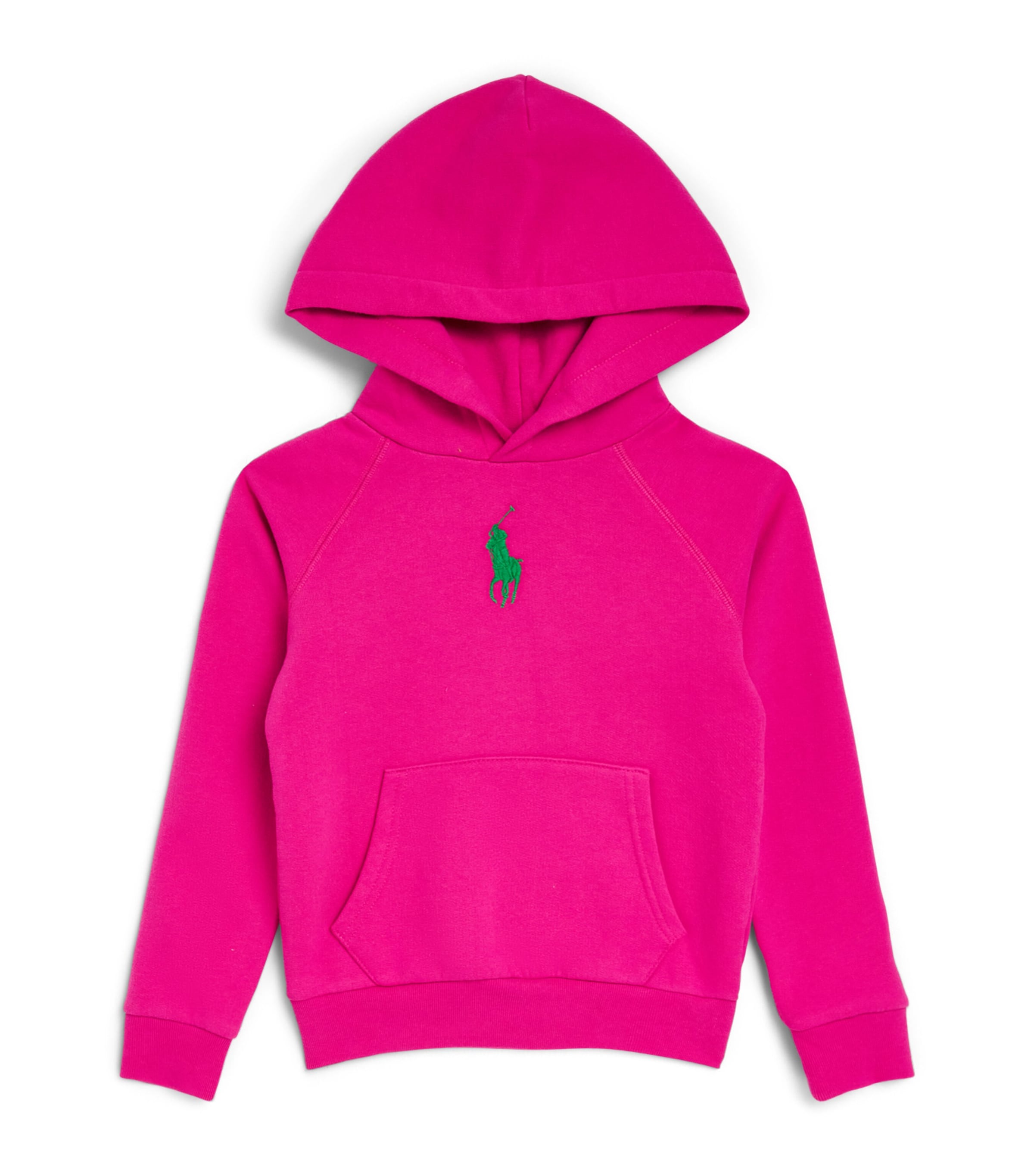 Cotton-Blend Polo Pony Hoodie (7-14 Years) COLGE PINK Image 1