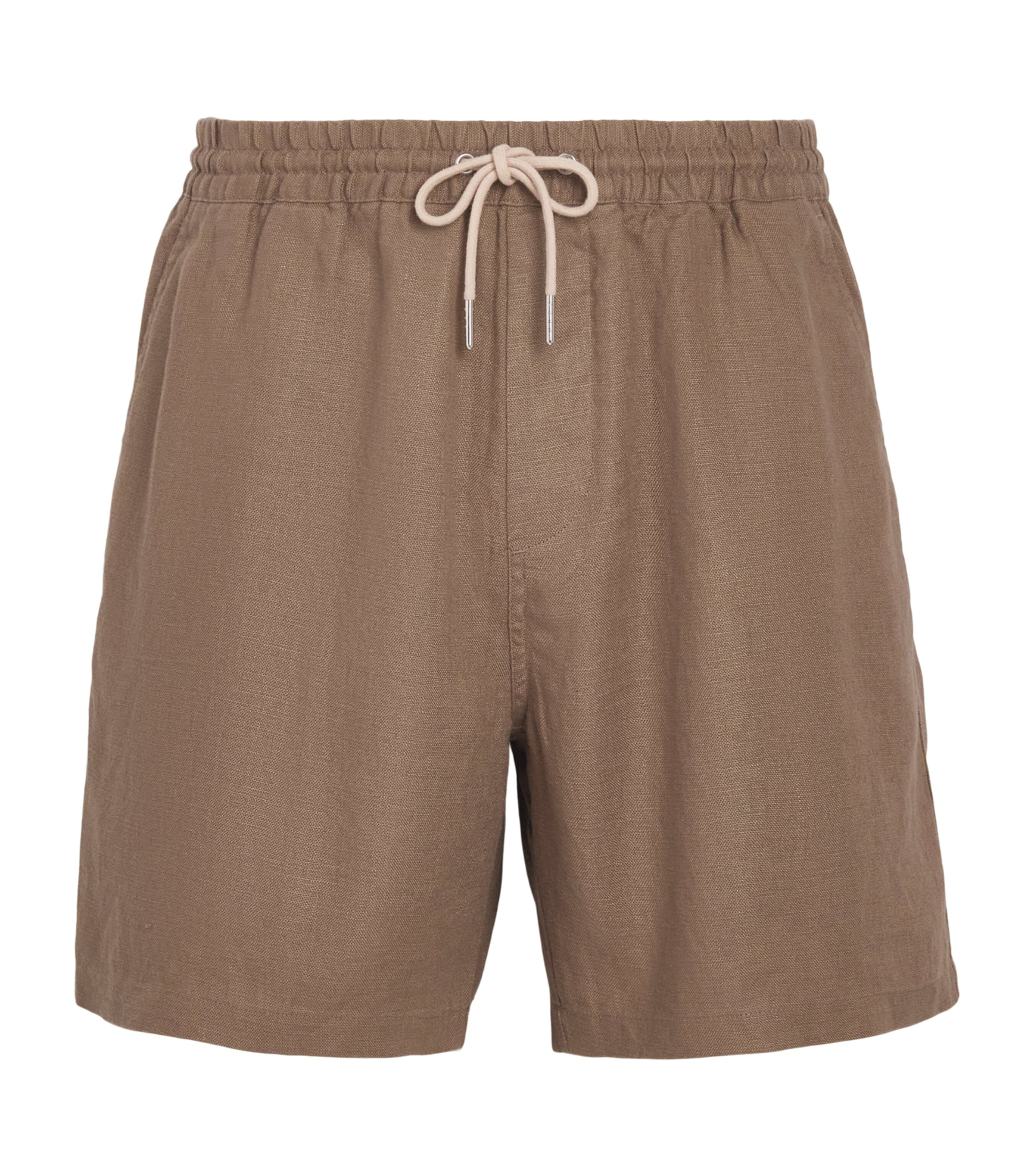 NN07 Mens Linen Drawstring Gregor Shorts Clay Mirage Image 1