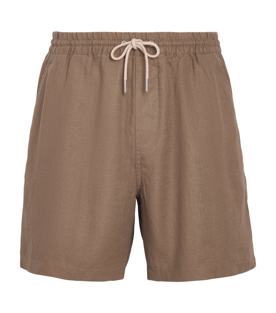 NN07 Mens Linen Drawstring Gregor Shorts Clay Mirage Image 1