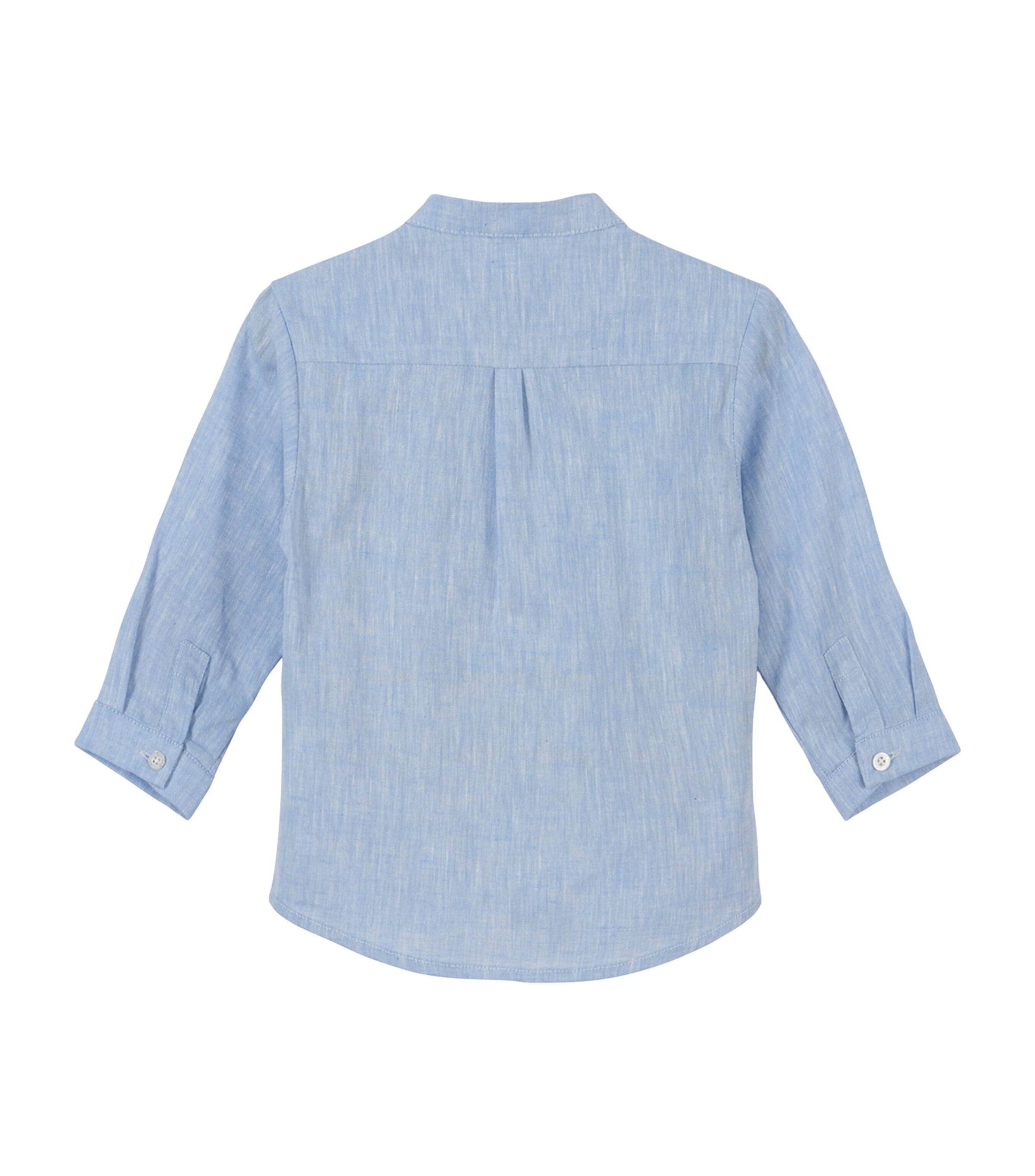 Trotters Cotton Oscar Shirt (3-24 Months) Pale Blue Image 3