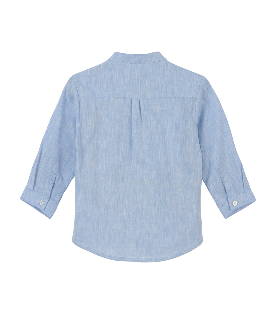 Trotters Cotton Oscar Shirt (3-24 Months) Pale Blue Image 3