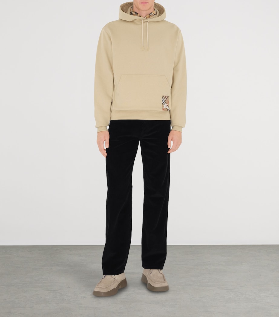 Check Label Hoodie NUTMEG Image 2