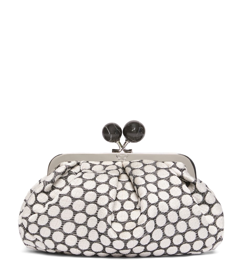 Weekend Max Mara Woven Jacquard Pasticcino Clutch Bag Black Image 1