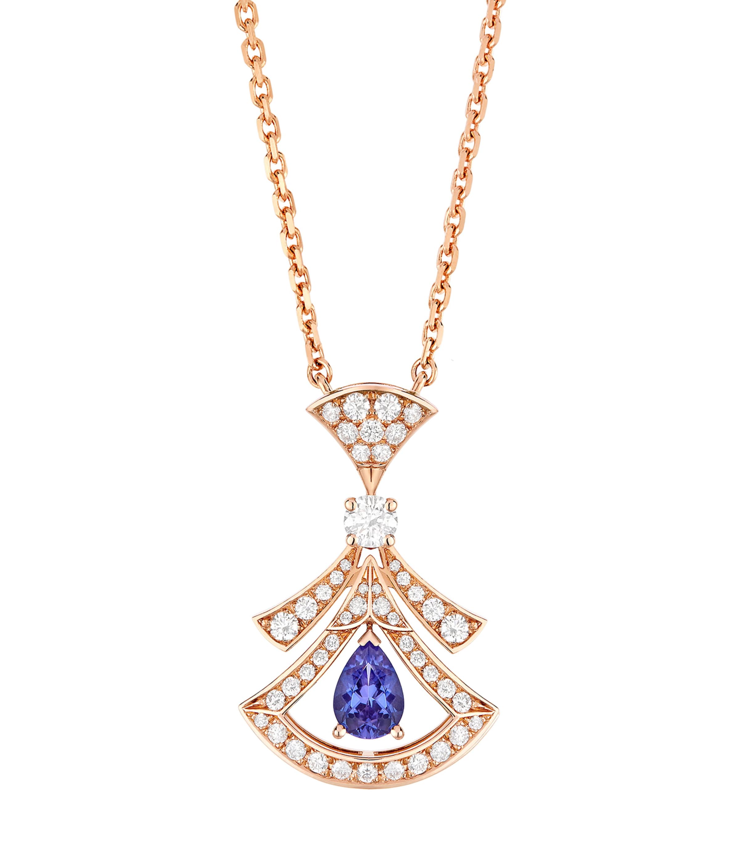 Rose Gold, Diamond and Tanzanite Divas' Dream Necklace PINK GOLD Image 1
