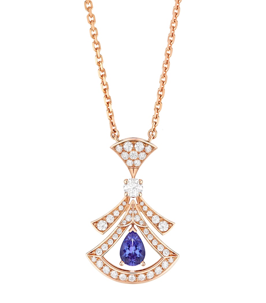 Rose Gold, Diamond and Tanzanite Divas' Dream Necklace PINK GOLD Image 1