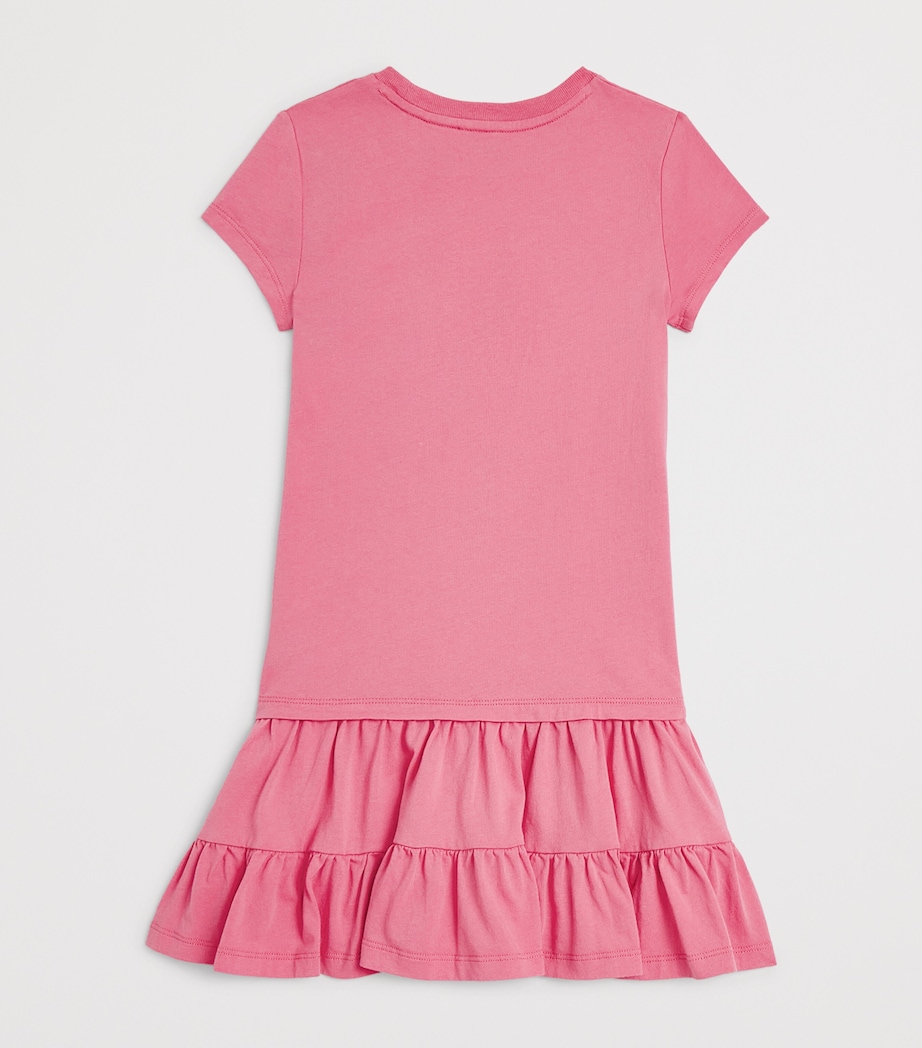 Cotton Bear Logo Dress (2-6 Years) FADED PEONY Image 2