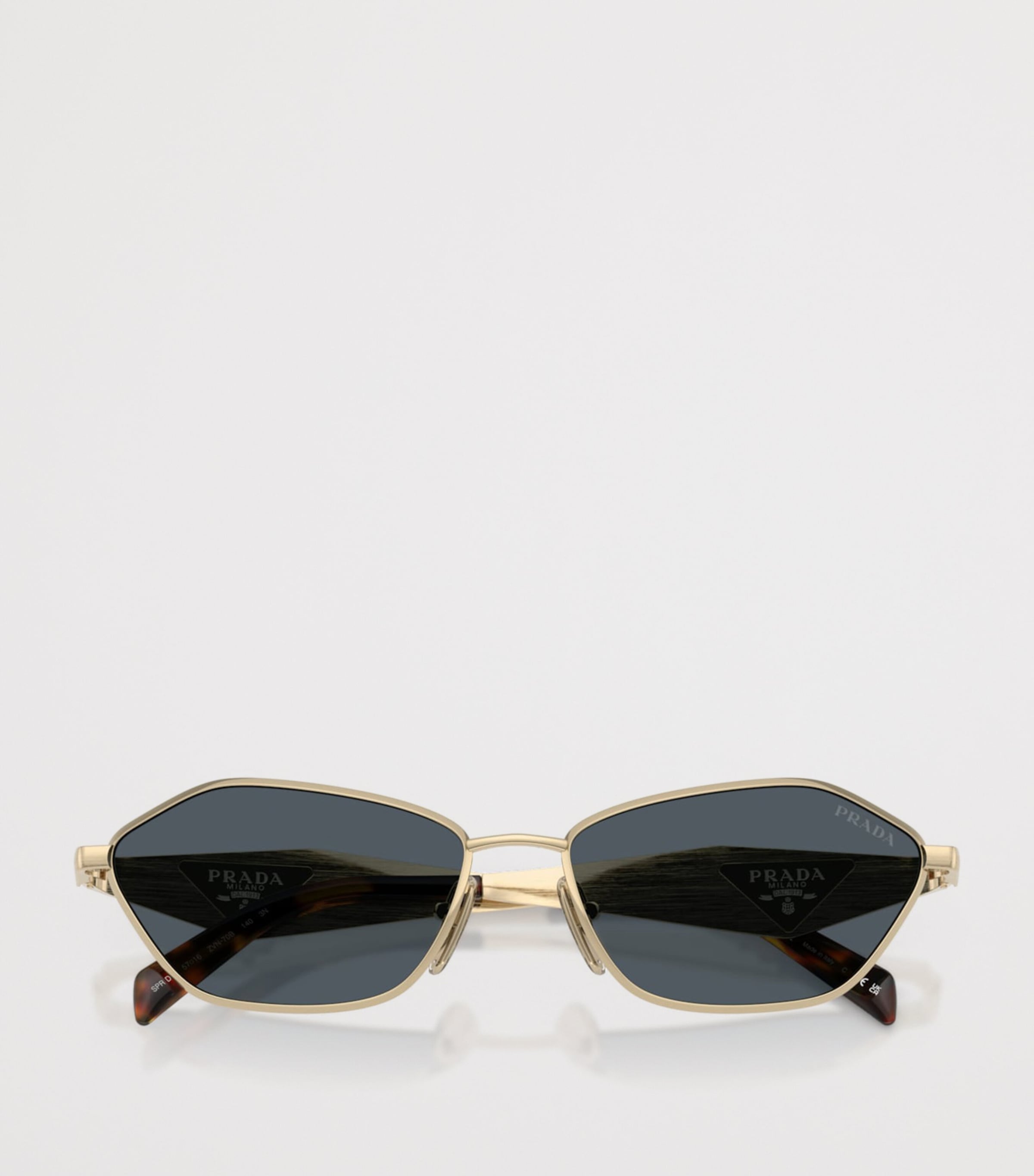 Prada Metal Irregular Sunglasses Gold Image 5