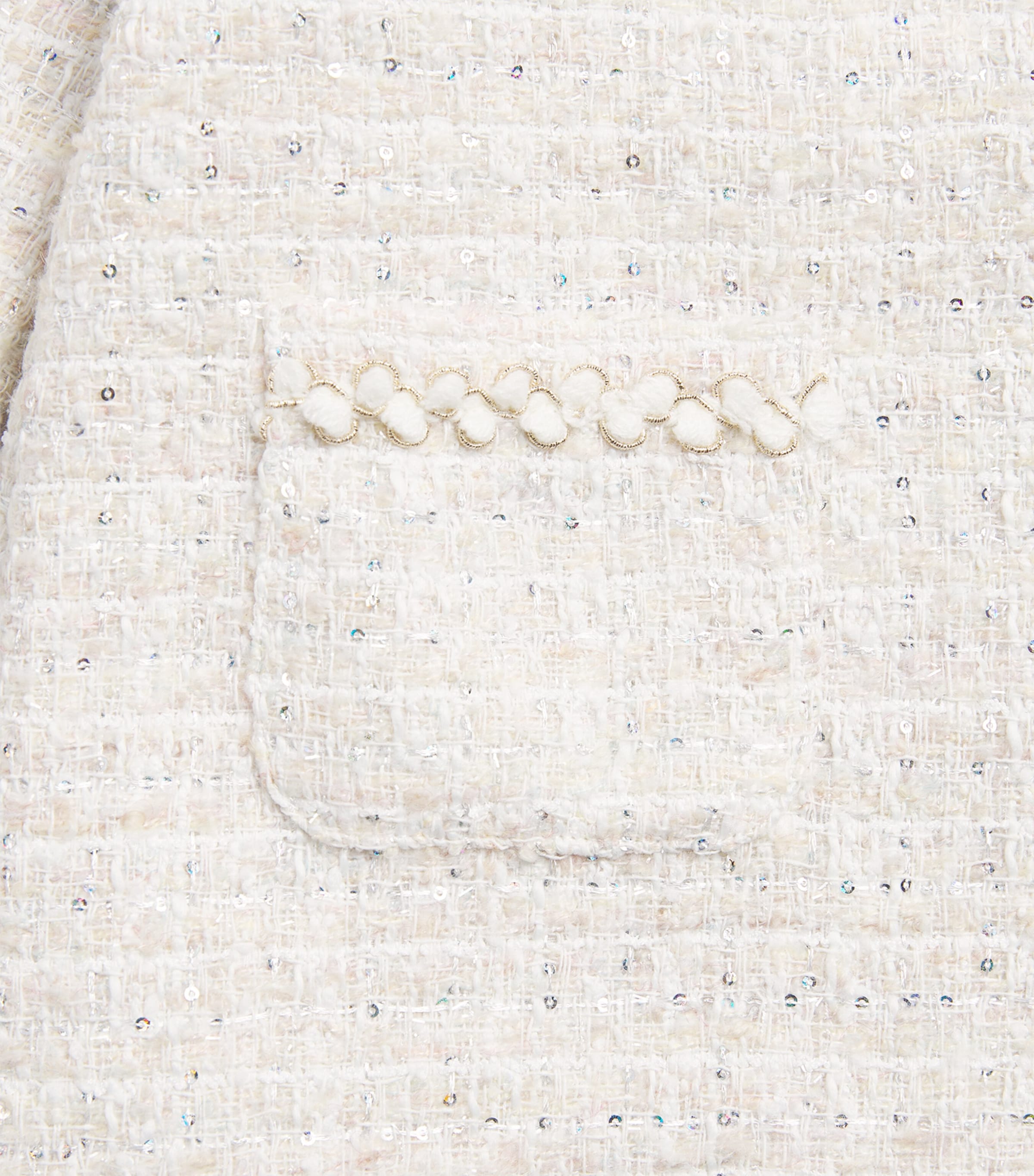 Patachou Metallic Tweed Tailored Coat (2-8 Years) Tweed Image 3