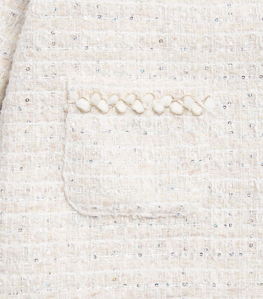 Patachou Metallic Tweed Tailored Coat (2-8 Years) Tweed Image 3