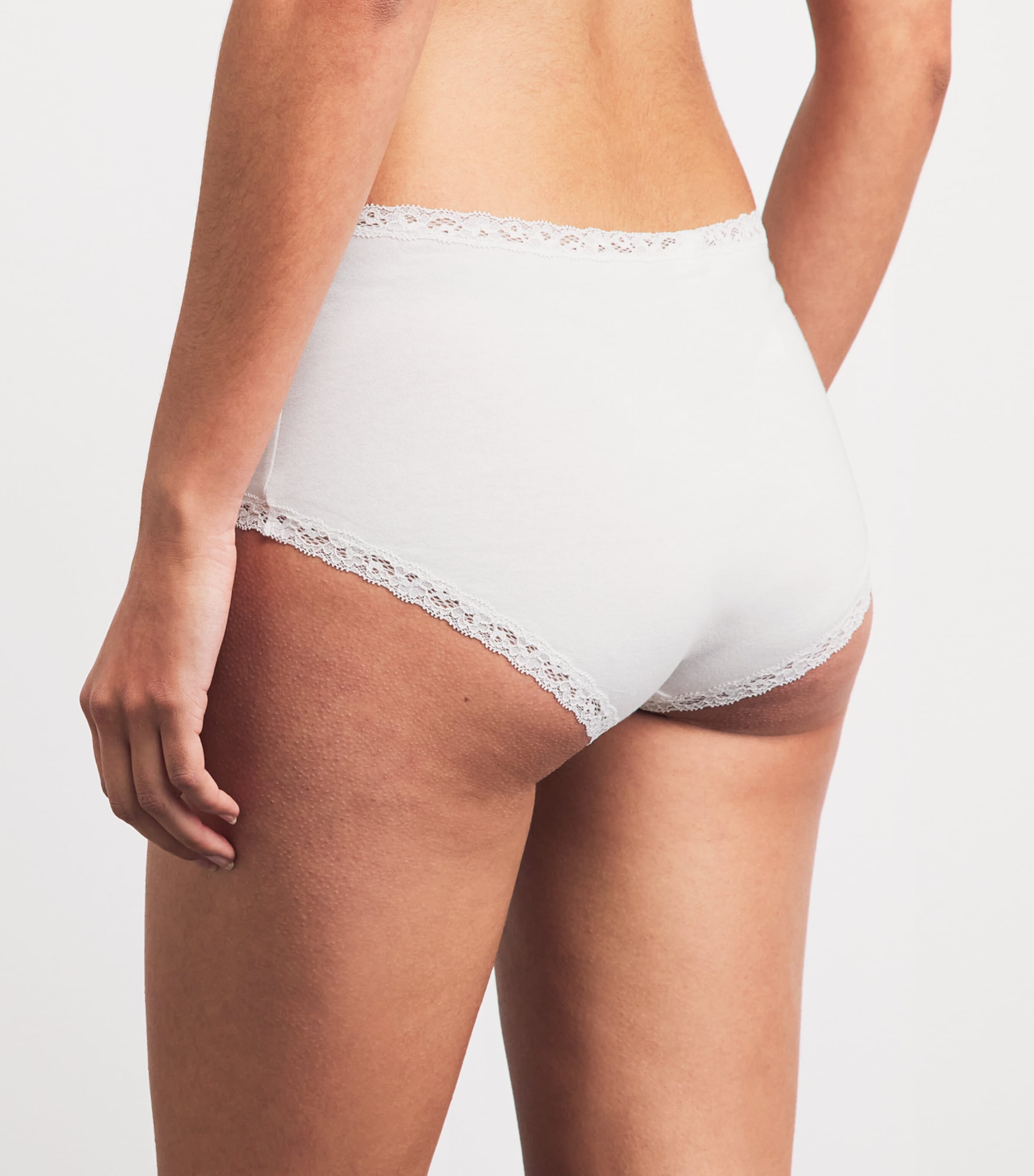 Skims Womens Lace-Trim Boy Shorts Briefs Snow Image 3