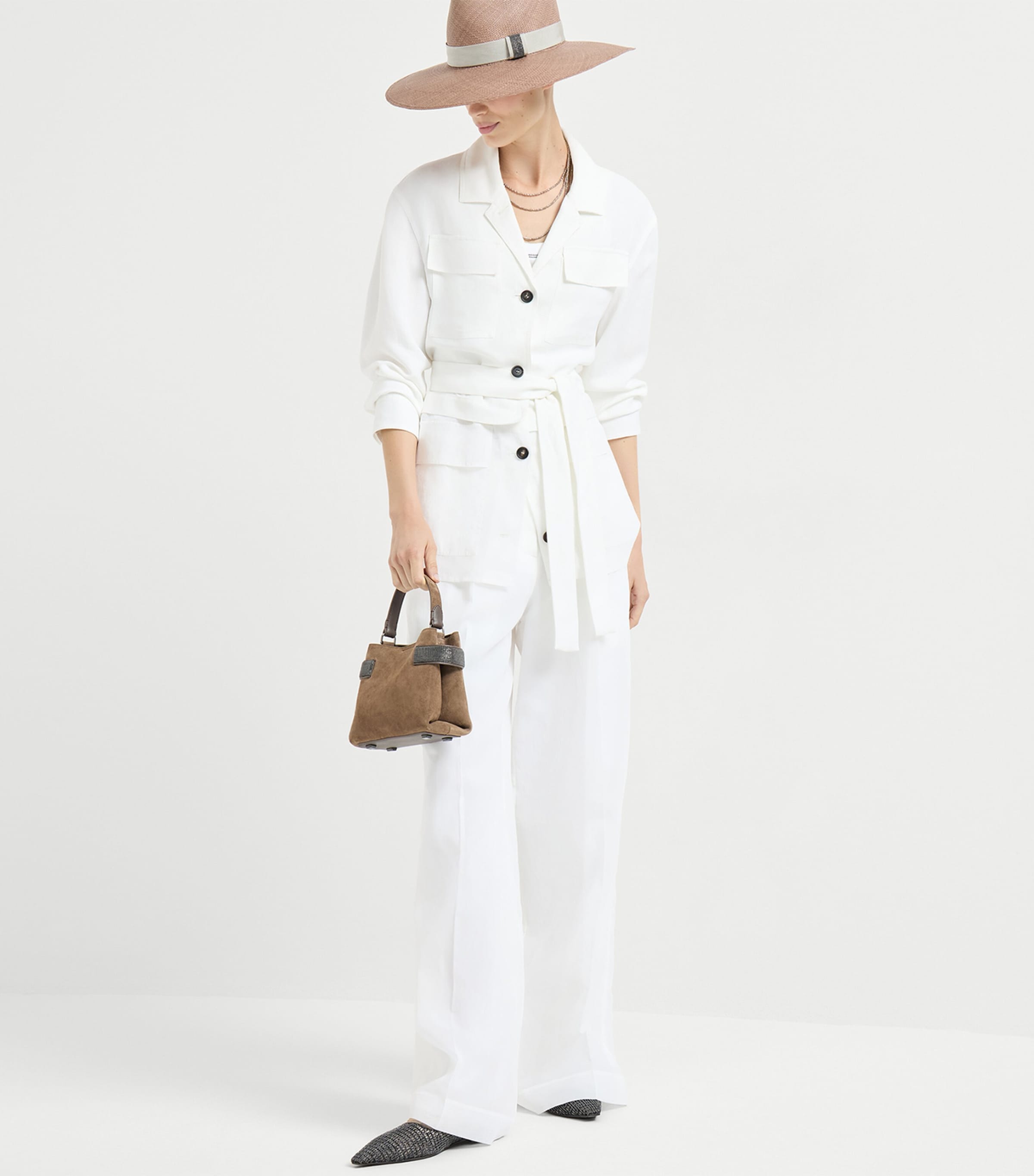Brunello Cucinelli Womens Twill Safari Blazer Image 2