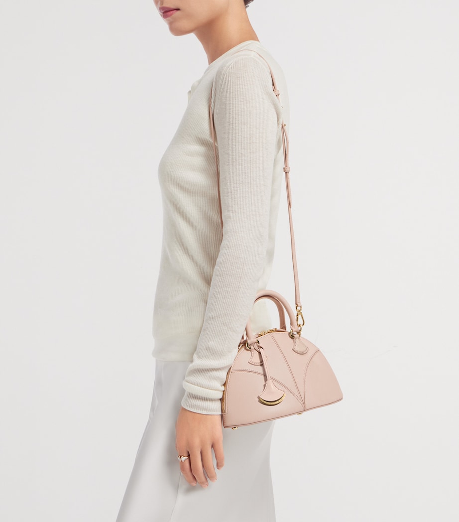 Small Goat Leather Marquise Top-Handle Bag PINK MEDIUM Image 9