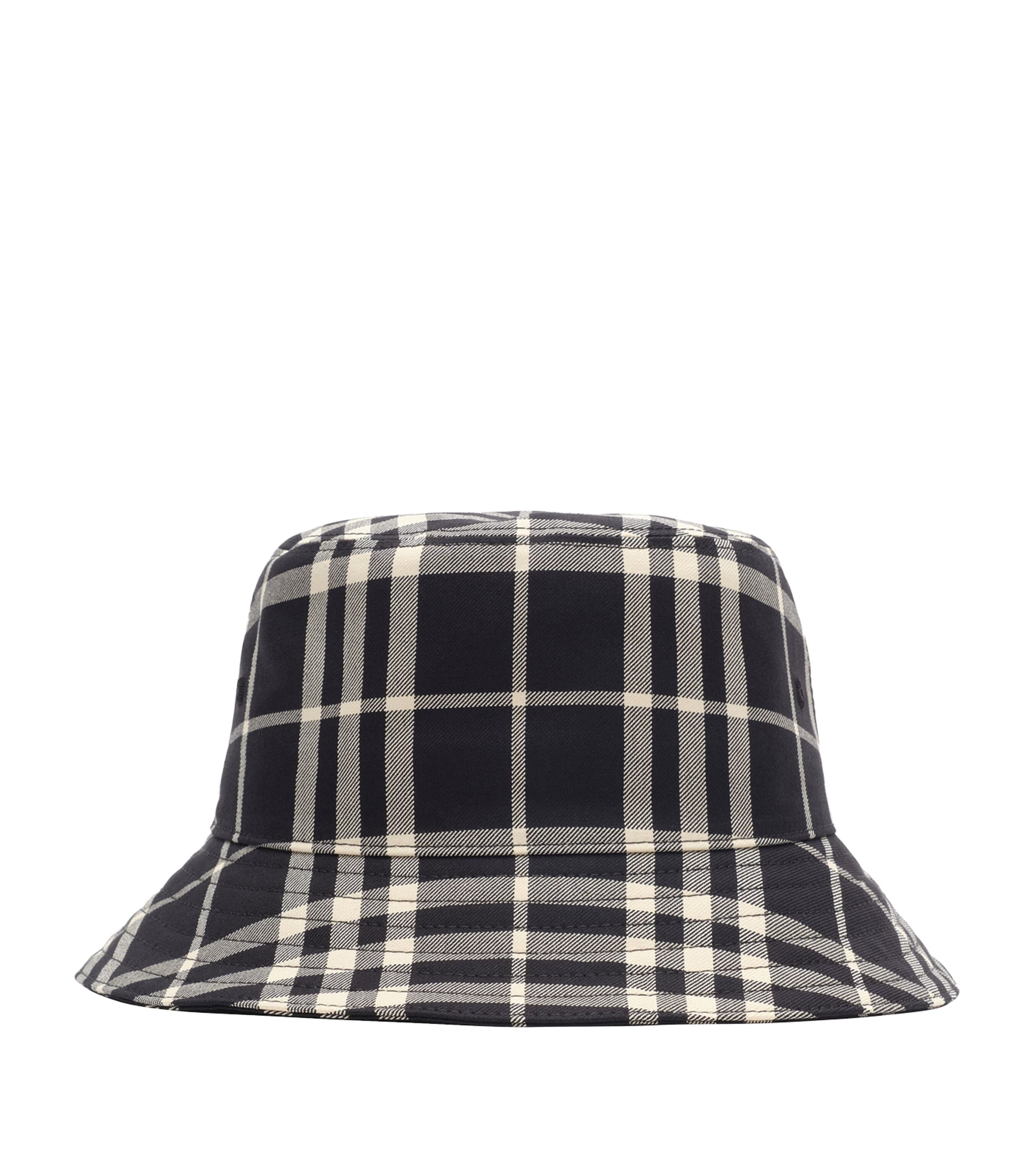 Burberry Cotton Check Bucket Hat Black/calico Ip Chk Image 1