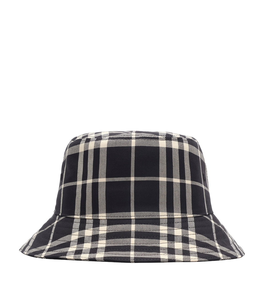 Burberry Cotton Check Bucket Hat Black/calico Ip Chk Image 1
