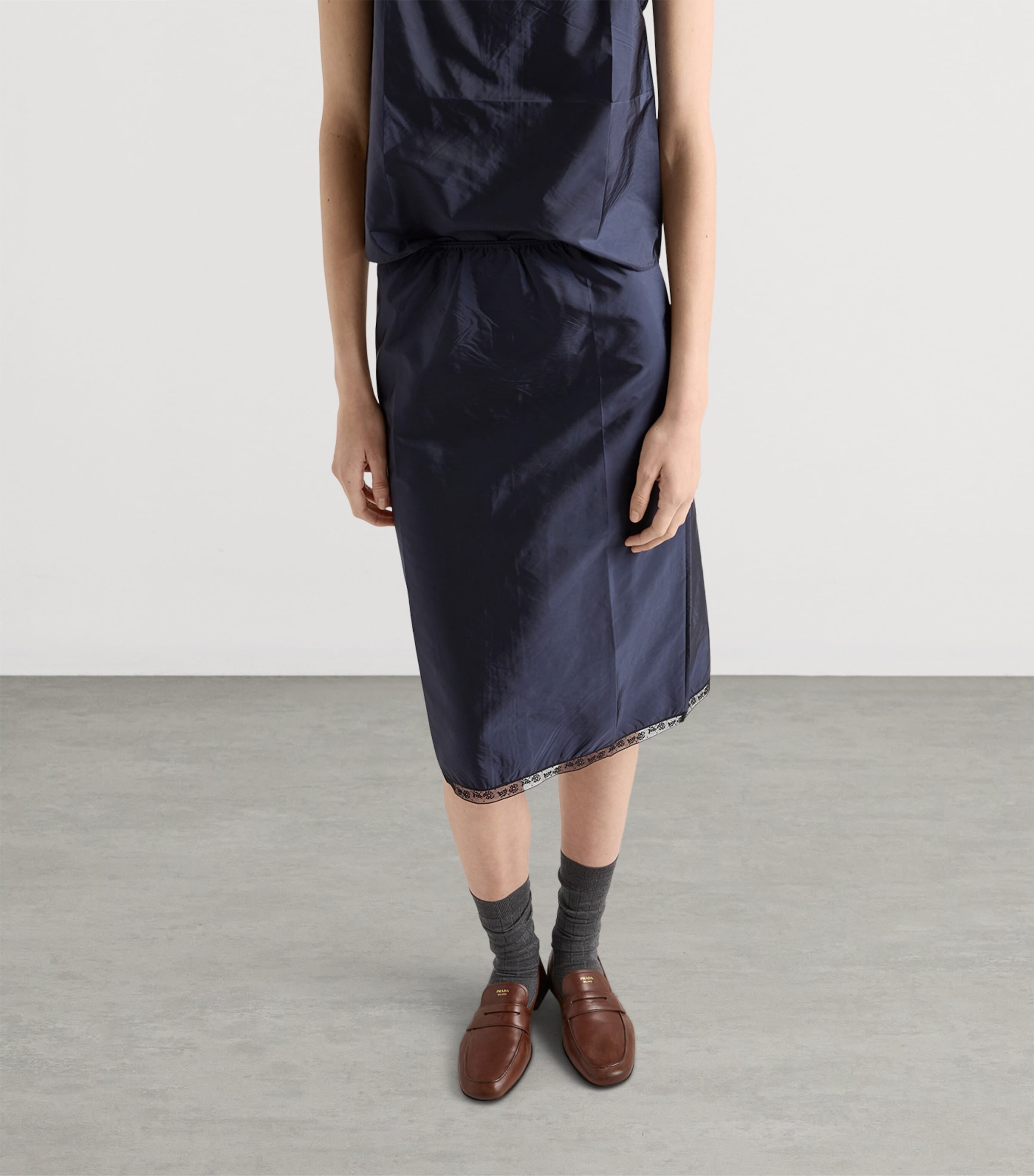 Re-Nylon Pencil Skirt F0V41 Image 3