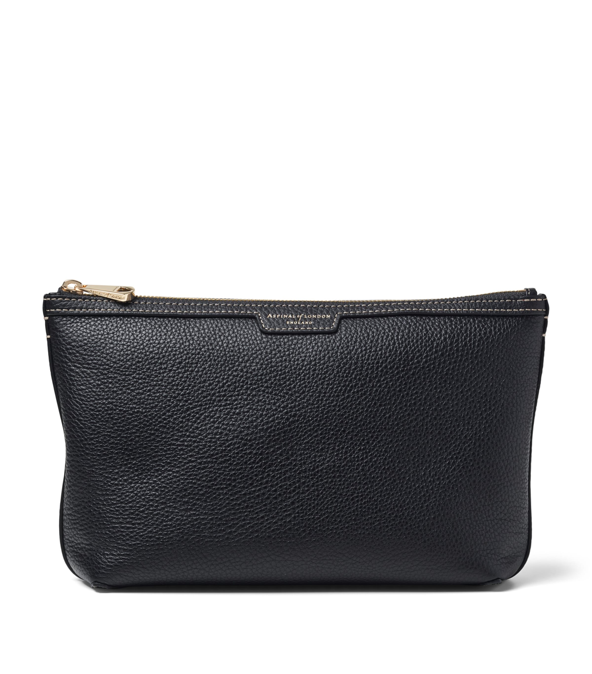 Aspinal Of London Leather Hudson Toiletry Bag Black Image 1