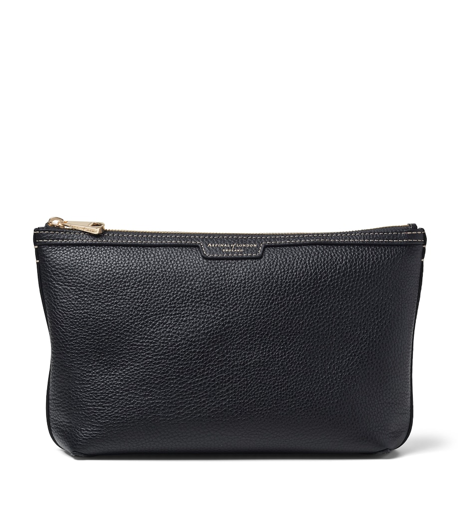 Aspinal Of London Leather Hudson Toiletry Bag Black Image 1