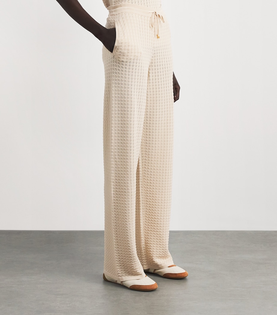 Eleventy Womens Wool Knitted Trousers Beige Image 4