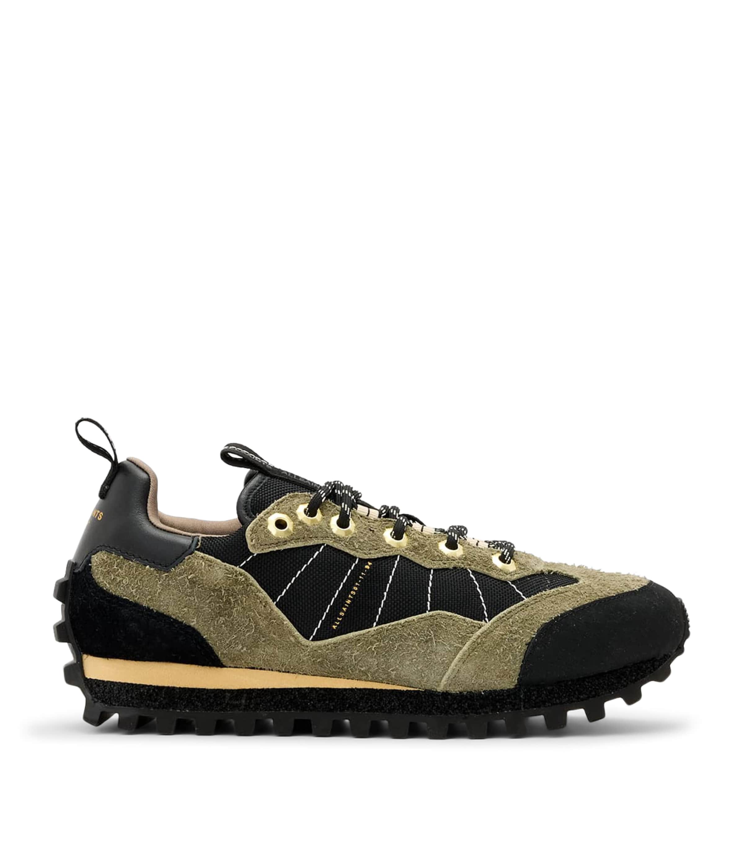 Allsaints Suede Nevis Sneakers In Green