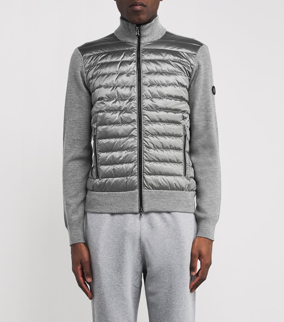 Bogner Mens Padded Zisco Hybrid Jacket Grey Melange Image 3