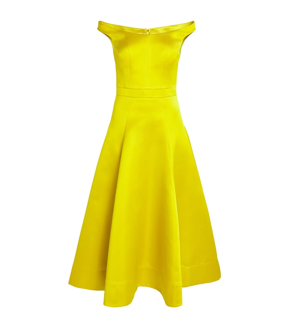 Safiyaa Womens Duchess Midi Dress Chartreuse Image 1