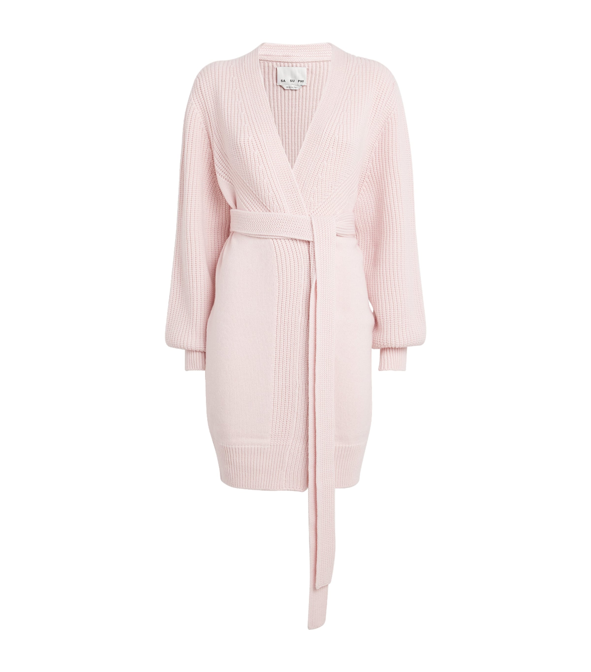 Sa Su Phi Cashmere Tie Cardigan In Pink